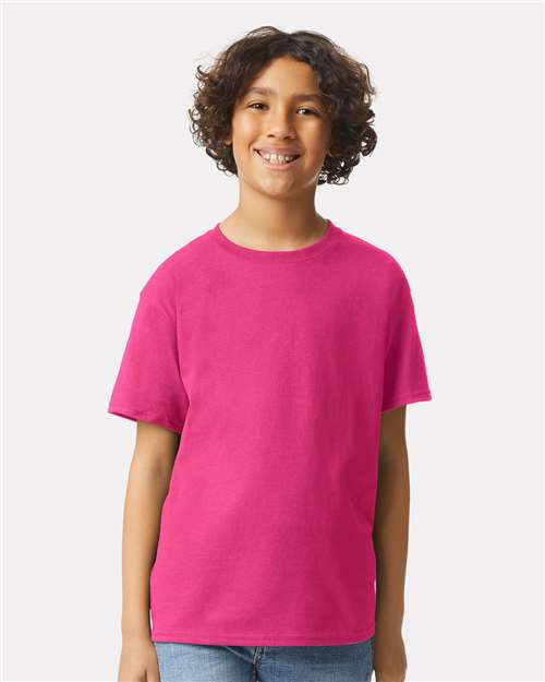 12 Pack Gildan Heavy Cotton Youth Crewneck Short Sleeve T-Shirt for Sports & Customizable Blank Tee
