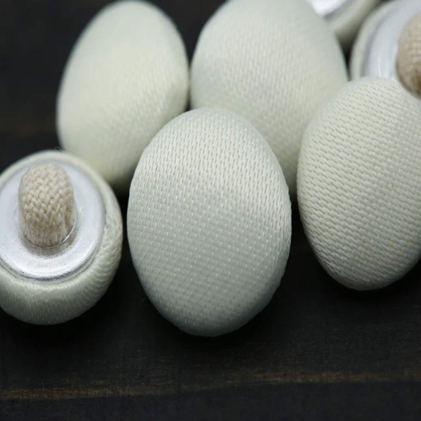 1 Dozen Bridal Ivory Buttons with Canvas Backing 12.5mm for Wedding Dresses & Gowns