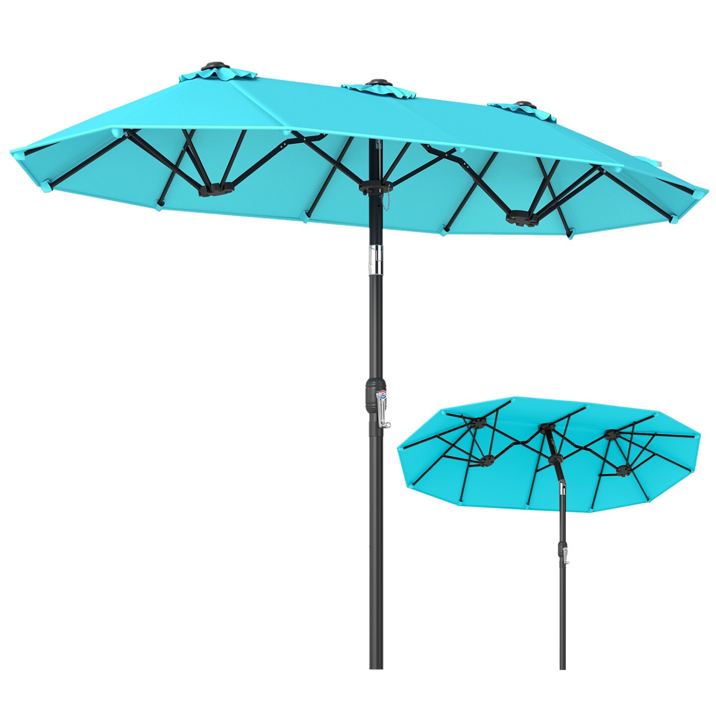 blue rectangular patio umbrella AreShark 15FT Outdoor with Crank, Large Market Umbrella, Double-Sided Outdoor Umbrellas with Cross Base & Sandbag for Porch, Lawn, Pool, Backyard, Navy : Patio, Lawn & Garden The cantilever umbrella provides you with a cool space 15x9ft Blue Double-Sided Rectangular Outdoor