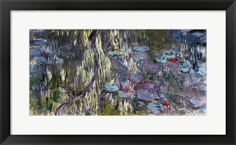 Framed Art Waterlilies (horizontal) by Claude Monet Wall Decor 18x24 Artwork