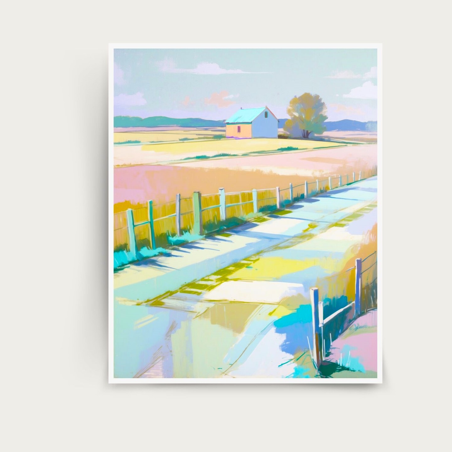 真作　大型絵画 直筆水彩画 COUNTRY JEWEL by PAT BREY Texas Country Landscape Art Print | MakerPlace by Michaels