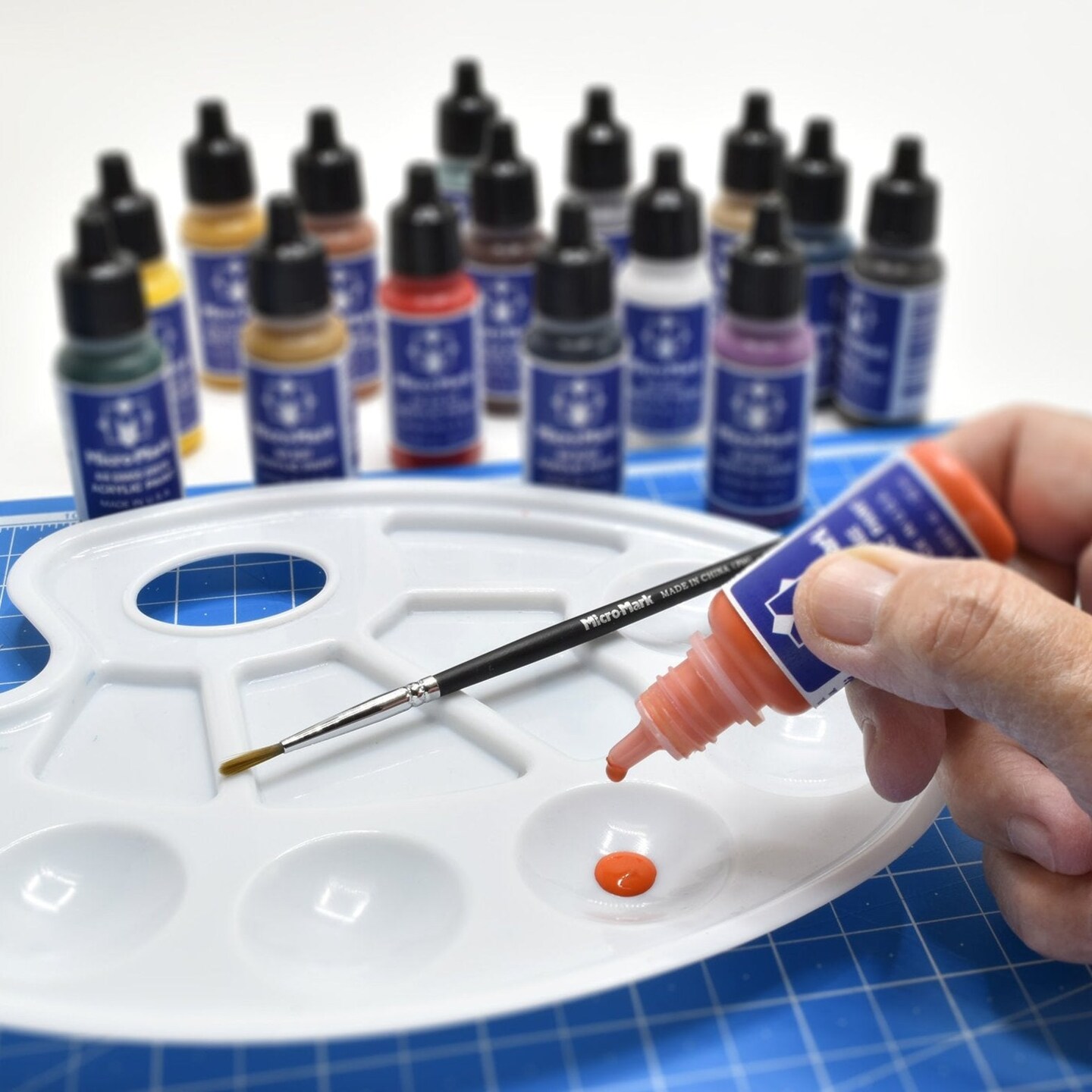 Micro-Mark Basic Color Acrylic Paint Set