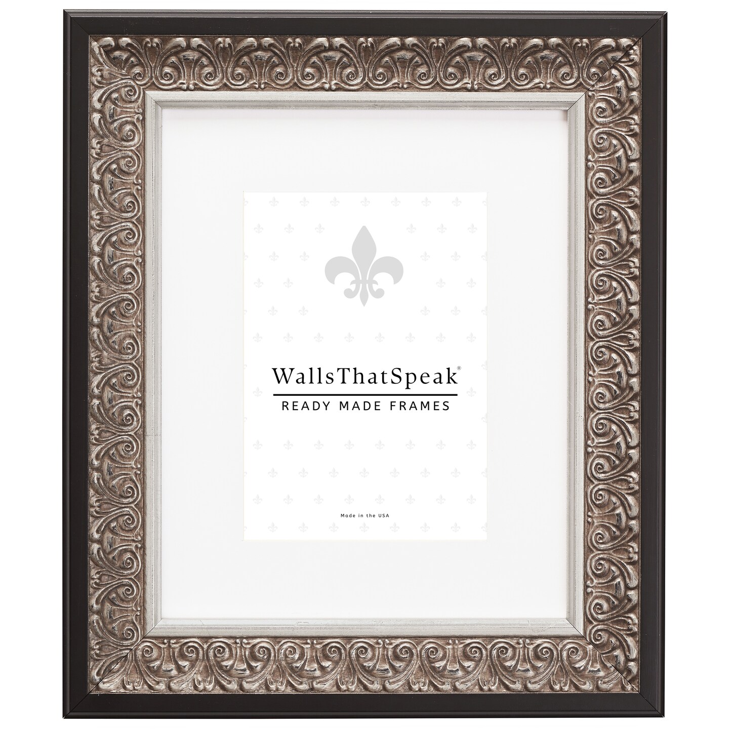 16x16 Matted Picture Frame, Furio 1.75 Inch Wood  Moulding, Wall Display Frame for Art, Posters, or Photos by wallsthatspeak