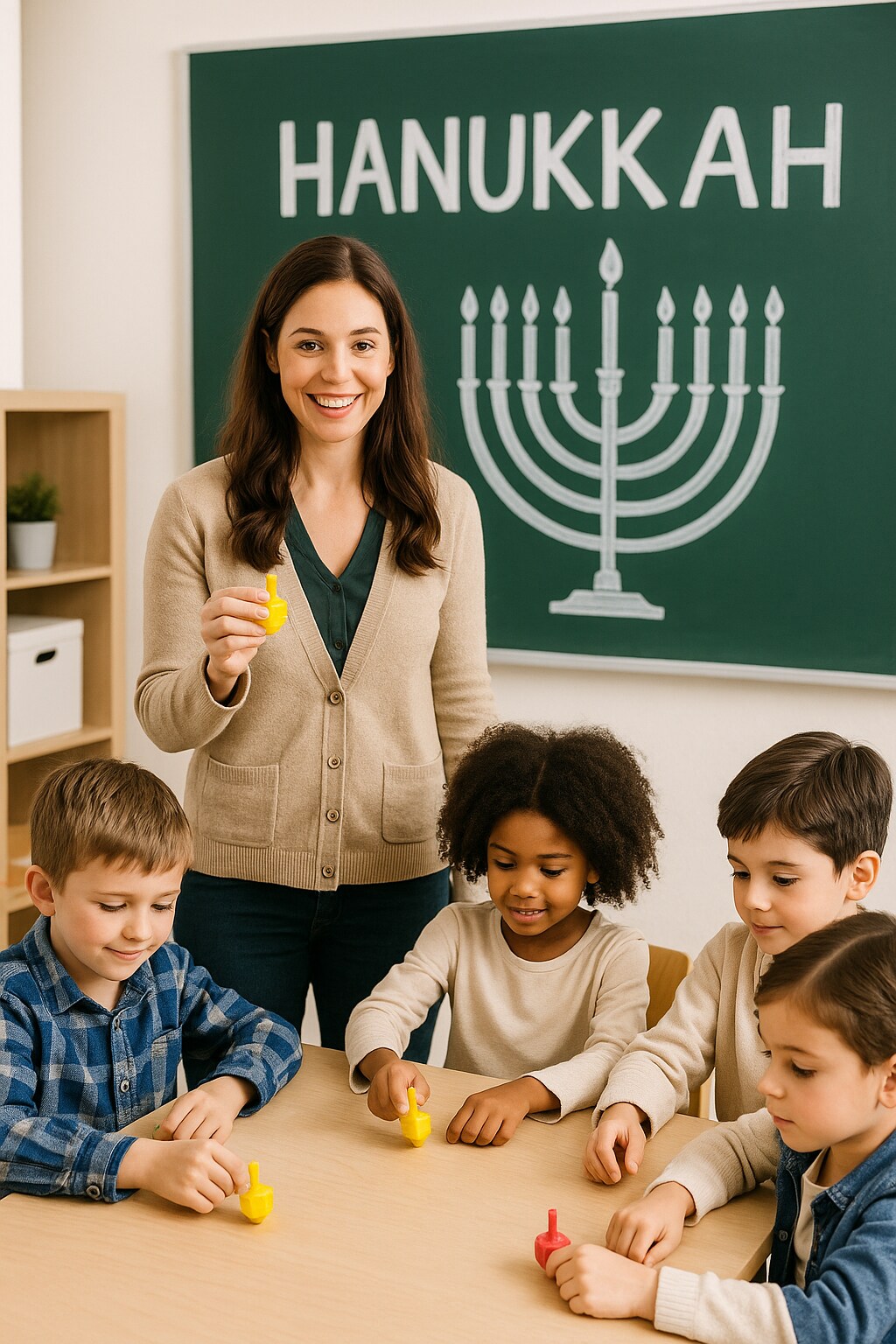 Dreidel with Crayon Bottom – Fun Chanukah Spinning Toy for Kids | Draw, Spin & Play (1 piece)