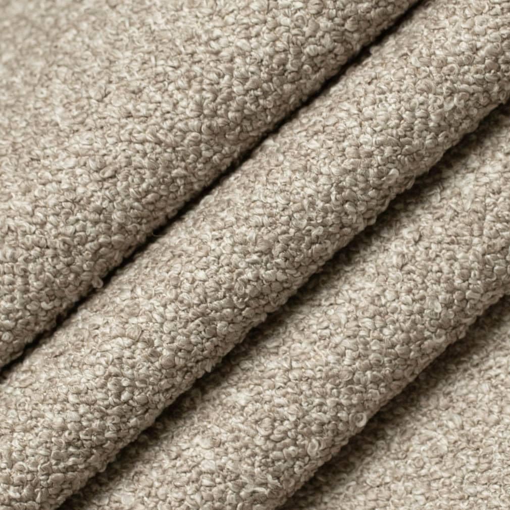 Natural Made in America Boucle Textured Upholstery Fabric by The Yard - SKU: Marisol Driftwood
