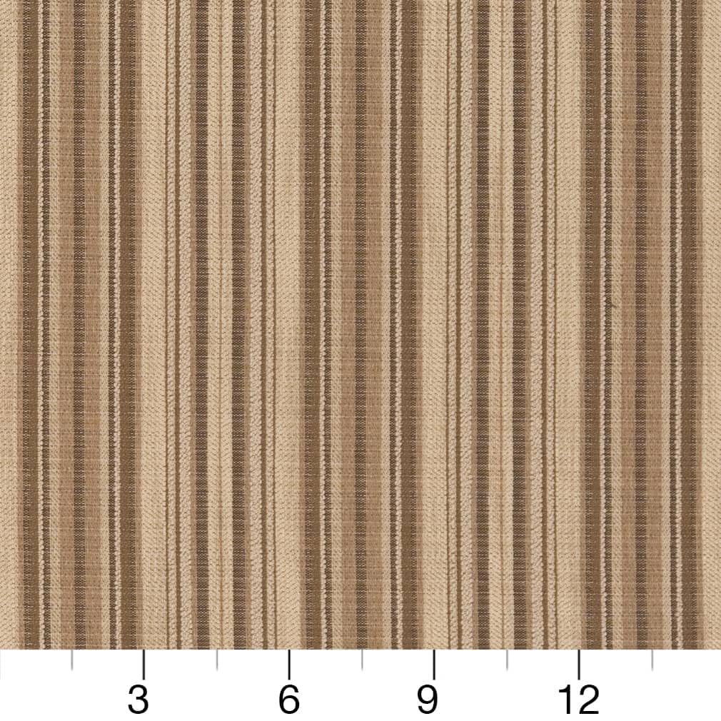 Natural Made in America Stripe Woven Pattern Upholstery Fabric by The Yard - SKU: Naples Ecru