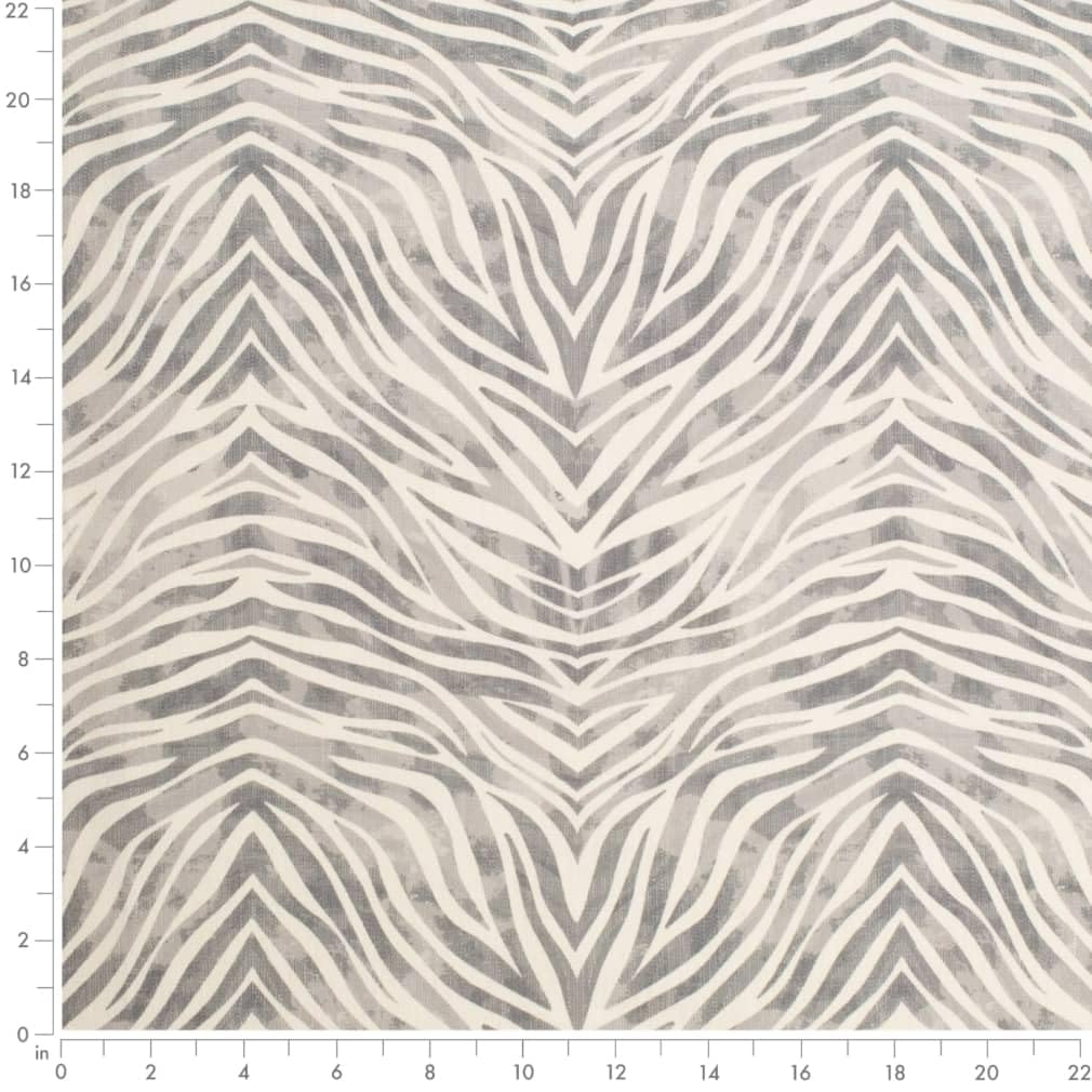 Grey Animal Print Linen Blend Upholstery Fabric by The Yard - SKU: Club Ash