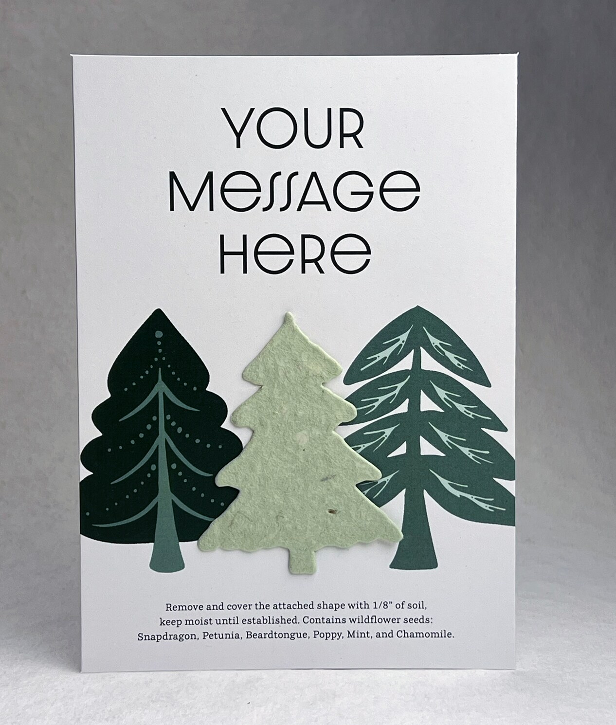 Custom Recycled 5" x 7" Panel Cards with Wildflower Seed Paper Tree ...