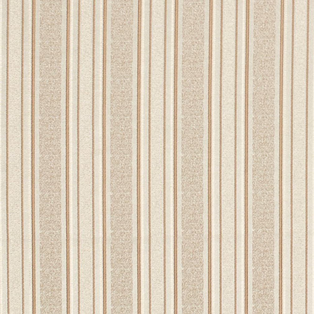Natural Stripe Woven Pattern Upholstery Fabric by The Yard - SKU: Martin Parchment