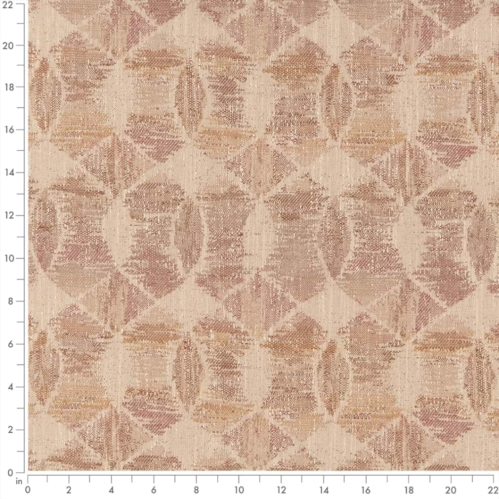 Pink Coral Made in America Abstract Woven Pattern Upholstery Fabric by The Yard - SKU: Gideon Desert