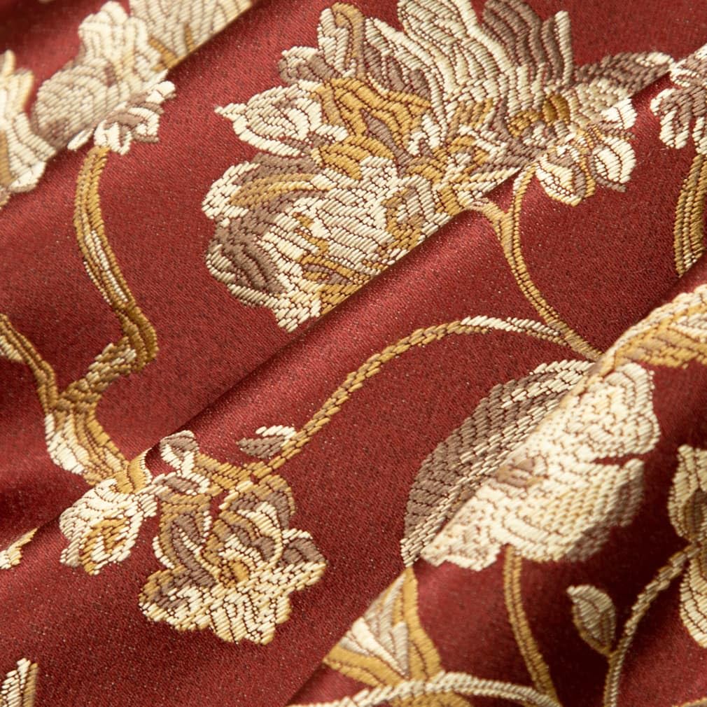 Red Floral Woven Pattern Upholstery Fabric by The Yard - SKU: Devin Currant