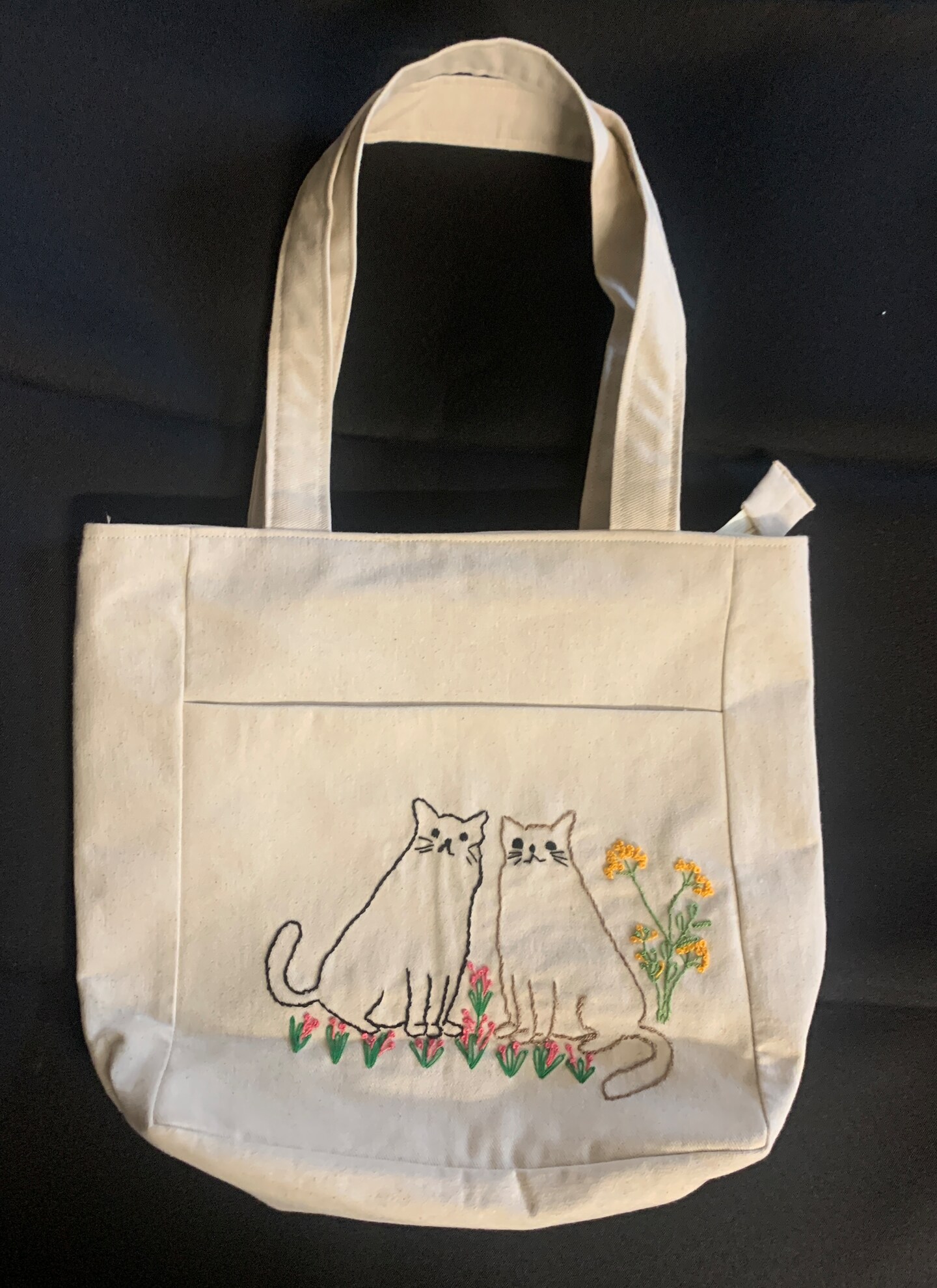 Beautiful Handmade tote bag with detailed embroidery,perfect for