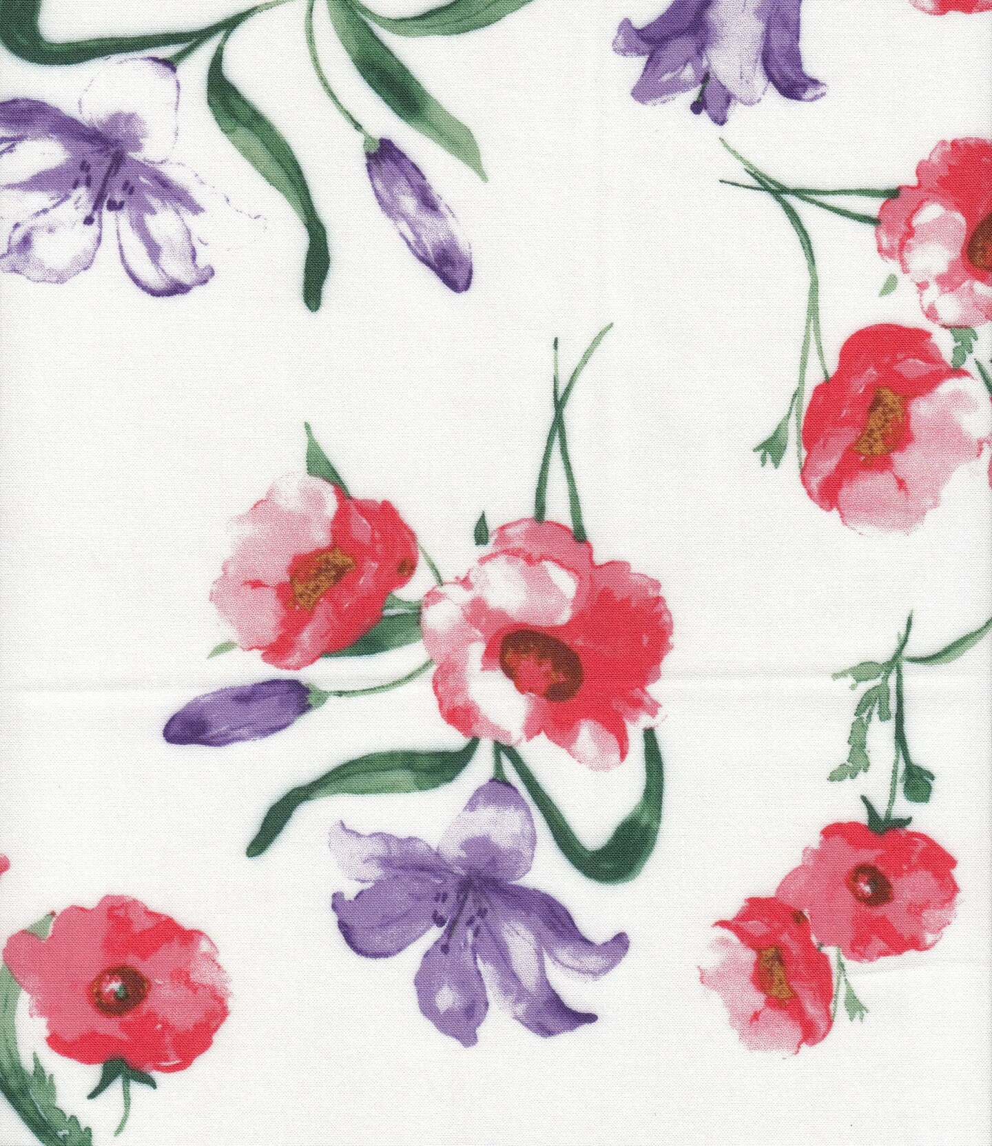 1 Yard Rayon Challis Floral Print Fabric Lightweight Woven, 54" Wide Soft Drape