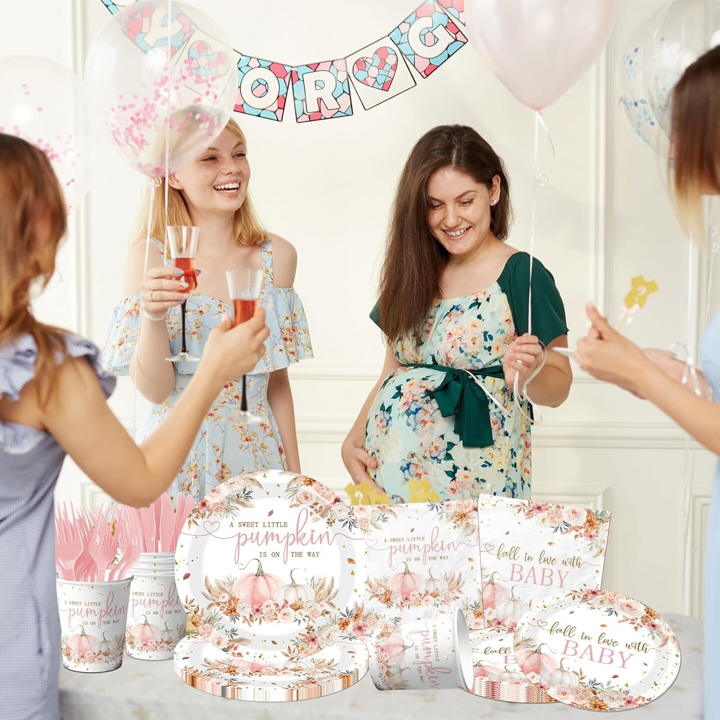 Baby Shower Decorations Tableware Girl