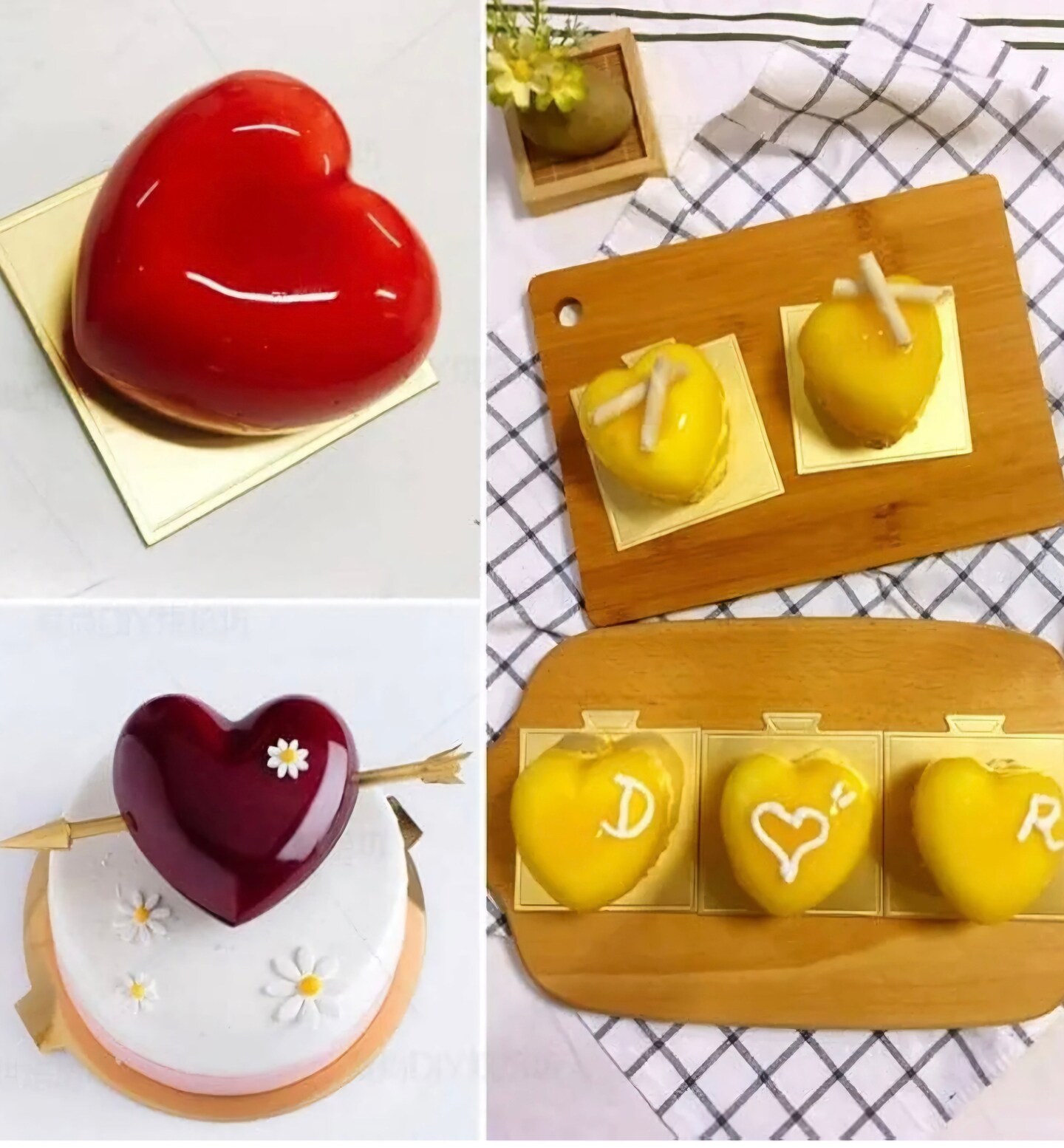 Large Heart Silicone Mold for Baking Cakes, Puddings