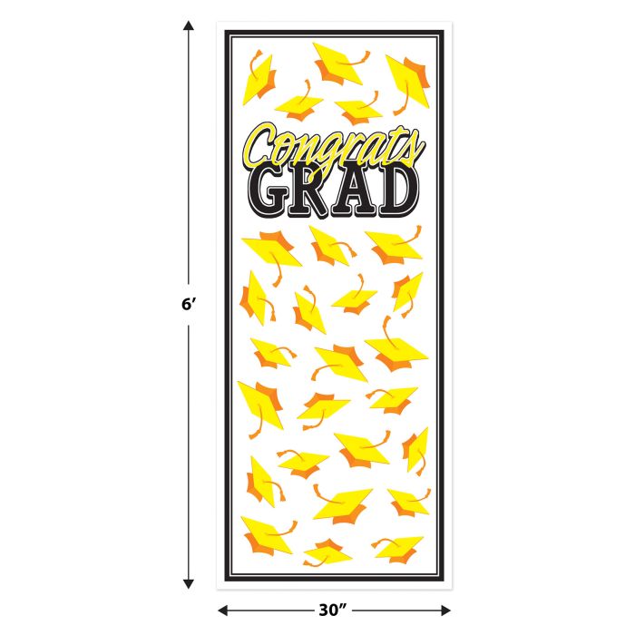 12 Pack Beistle Yellow Congrats Grad Door Cover