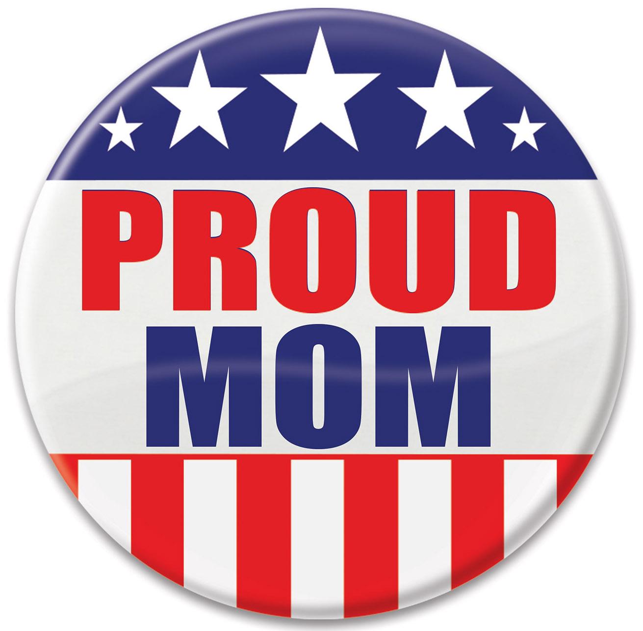6 Pack Beistle Proud Mom Button