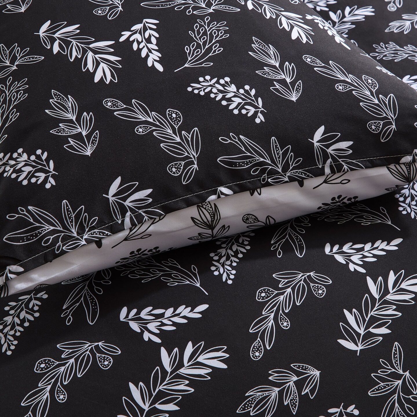 CraftBud 3PC Reversible Botanical Printed Comforter Bedding Set