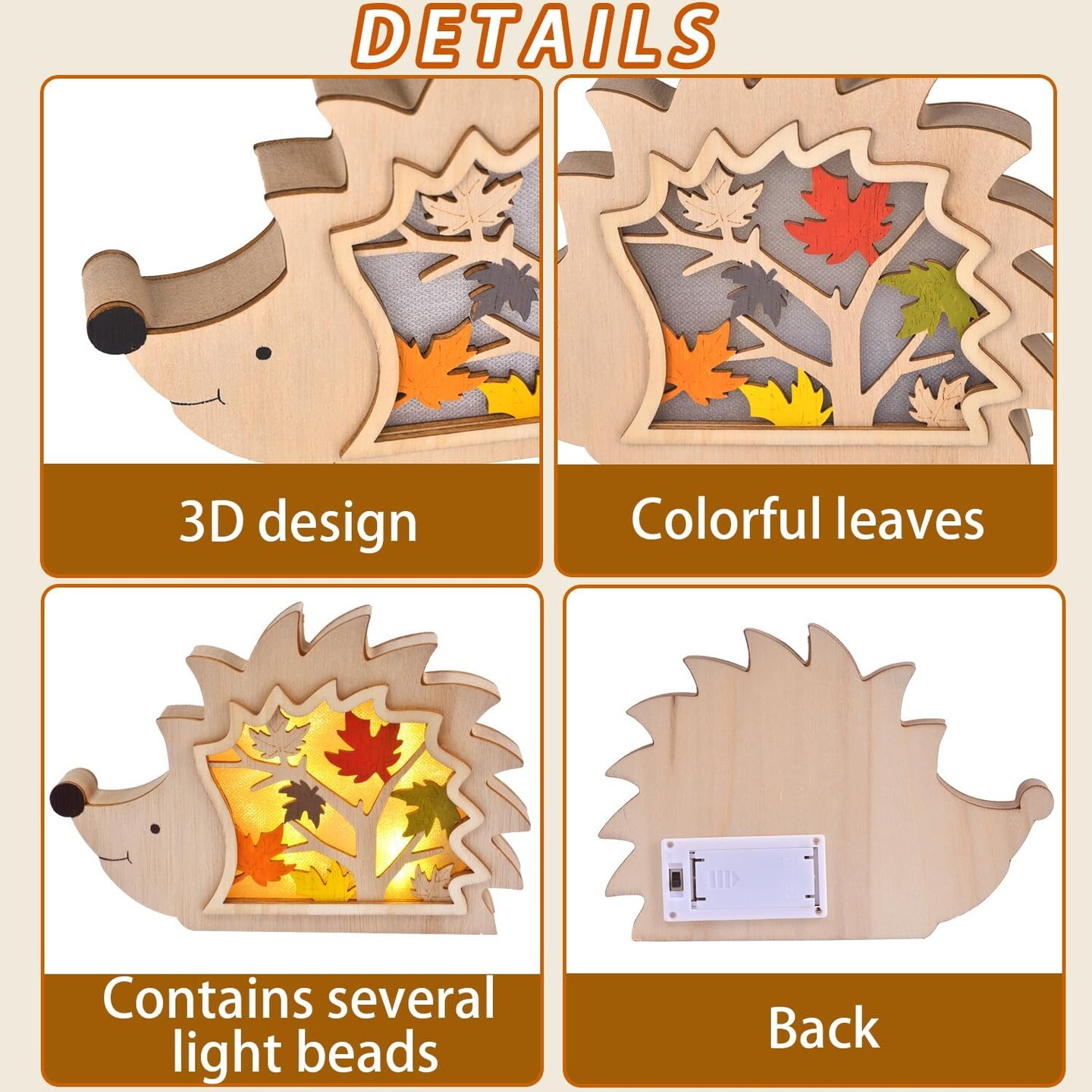 Lighted Fall Table Centerpiece(wood)
