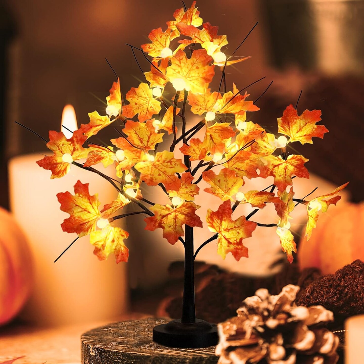 Maple Tree Light for Fall Thanksgiving Decor(Warm White)