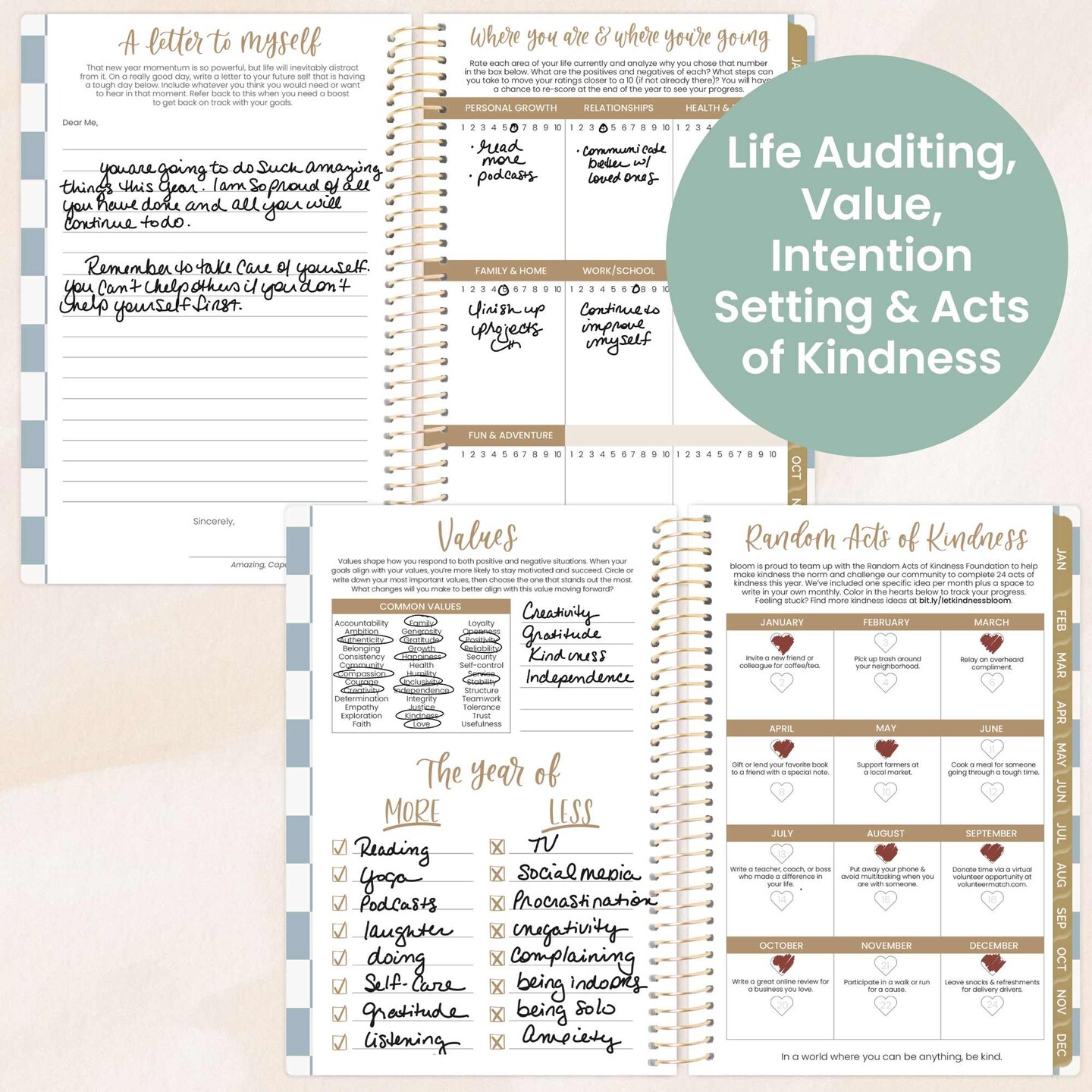 bloom daily planners 2026 Soft Cover Weekly & Monthly Planner, 4" x 6", Checkered