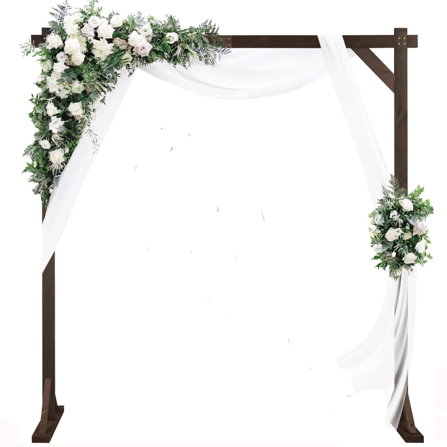 7.2FT Wooden Wedding Arch Rustic Square Arbor