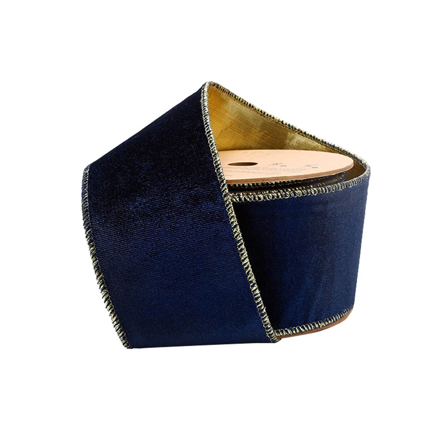 LaRibbons 4" - 2 1/2" Reversible Velvet/Lurex Wired Ribbon | 10 Yard Roll