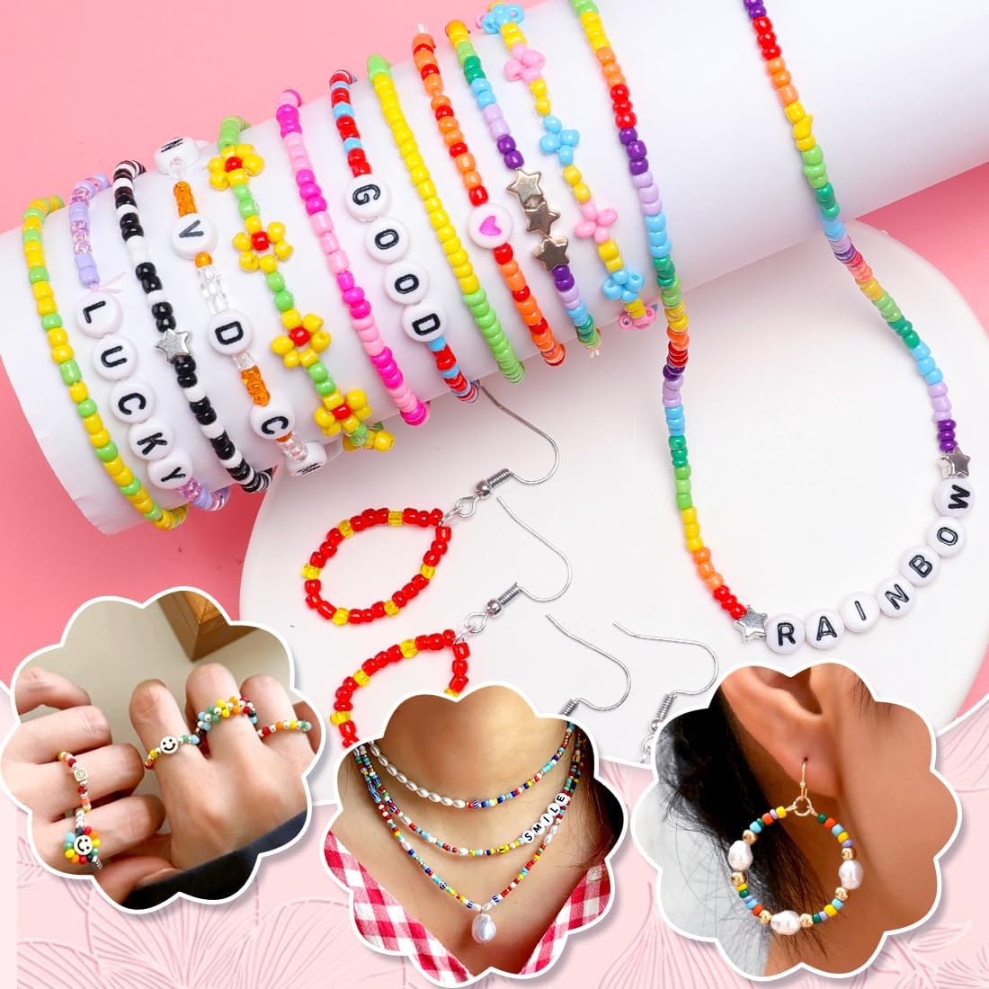 White Seed Beads, 4000+pcs 3mm for Jewelry & Bracelets