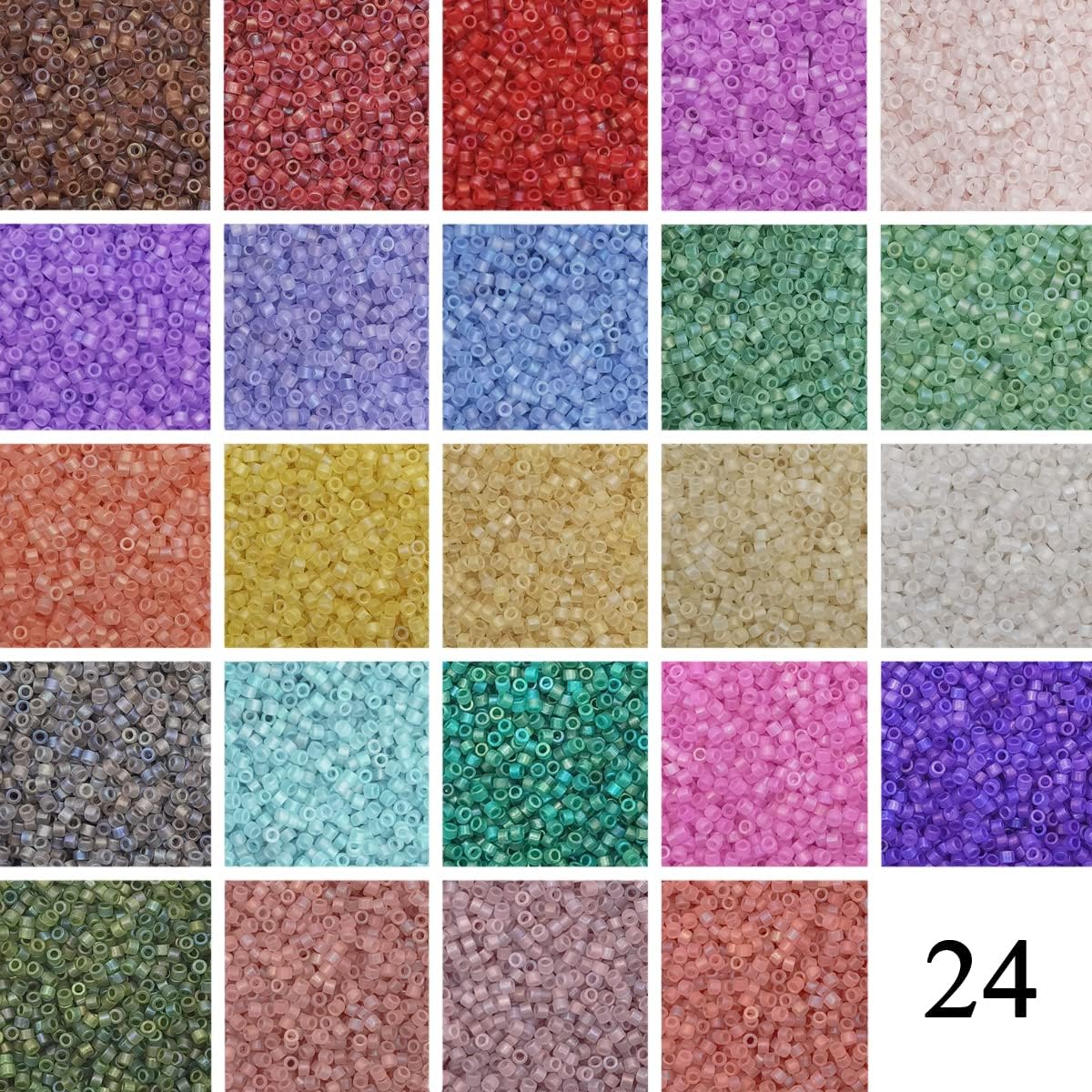 Uniform 120 Gram 12/0 (2mm) Cylinder Glass Seed Beads