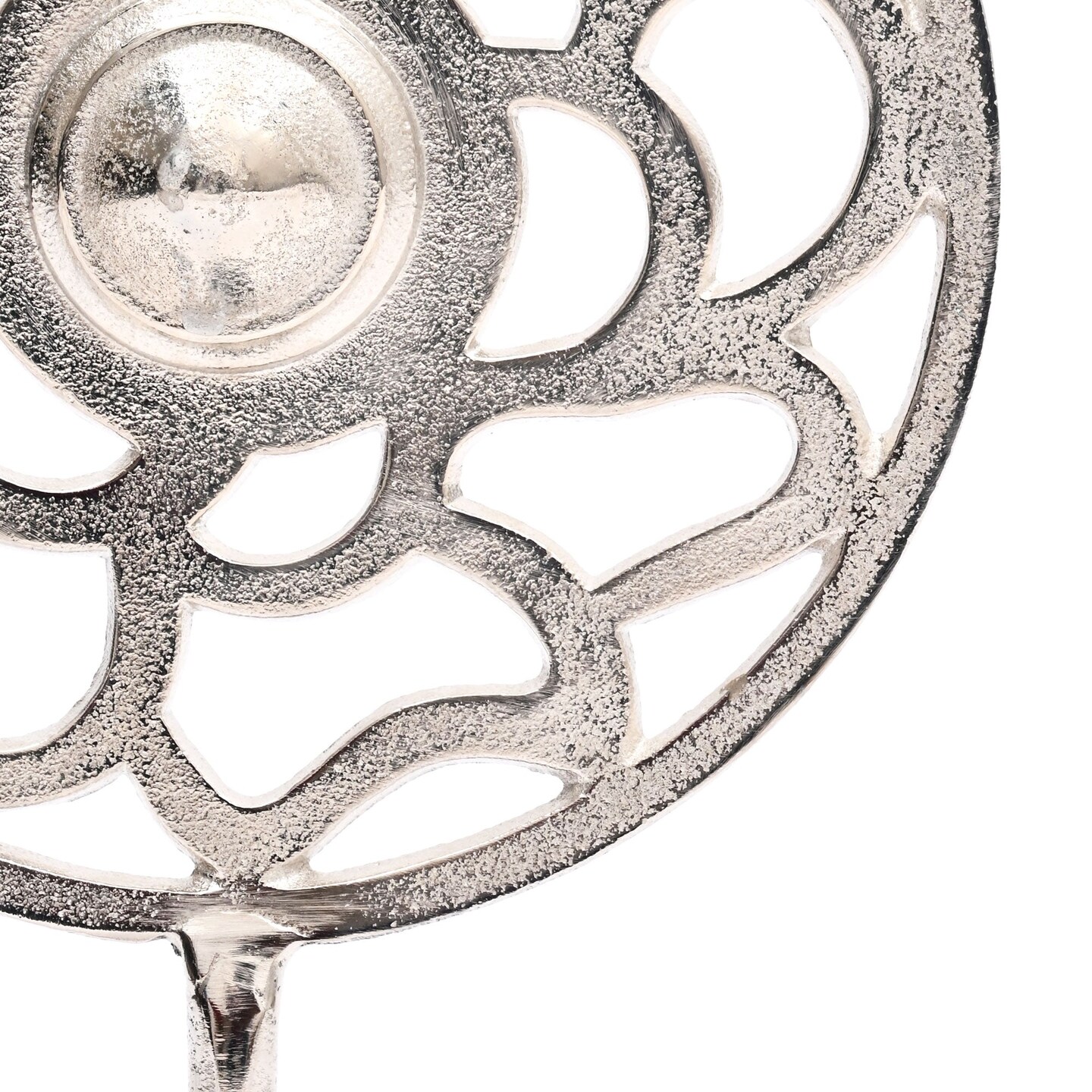 18" Tall Geometric Aluminum Bloom Sculpture – Table Décor Accent