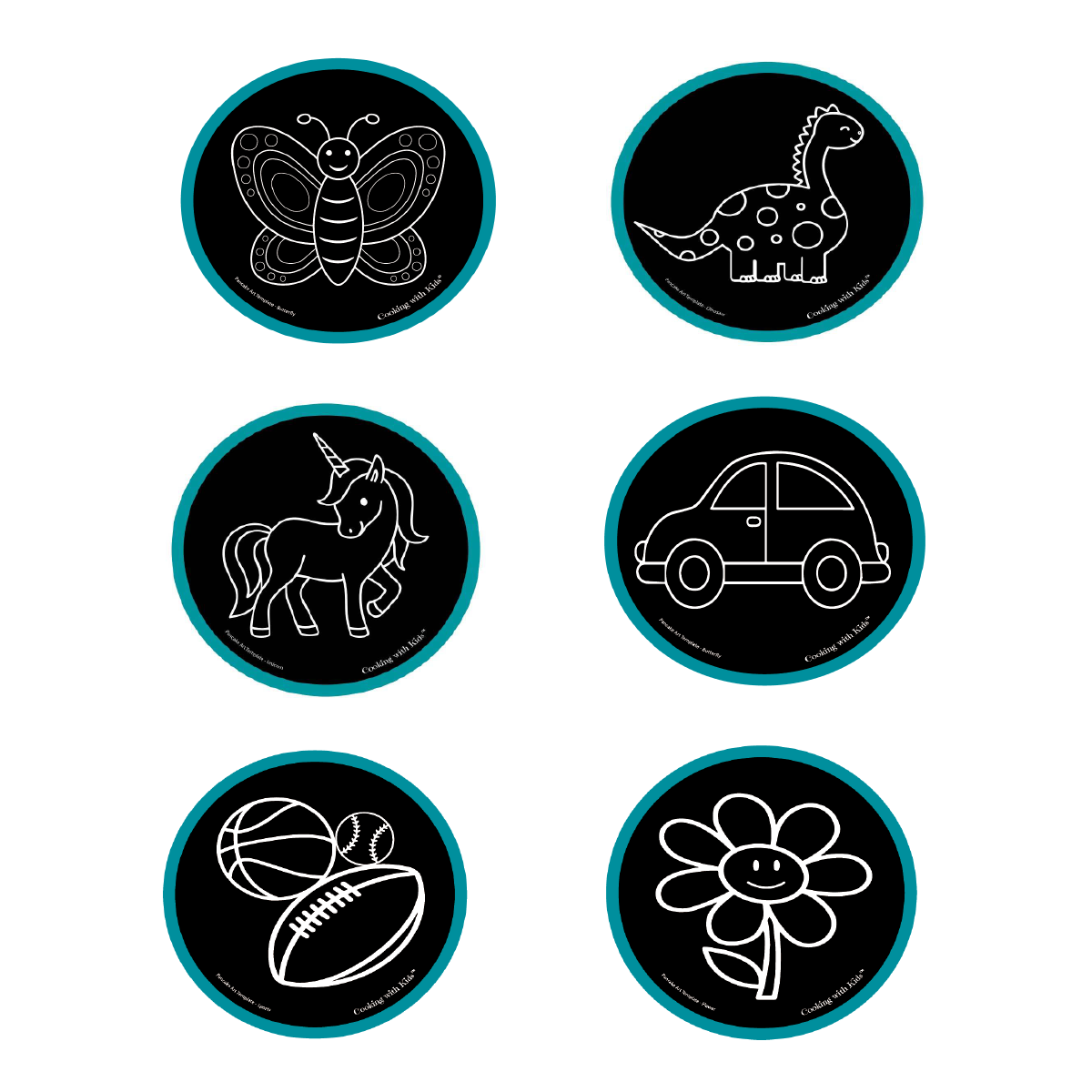 Pancake Pals for Kids Set of 6 Pancake Art Templates Children w