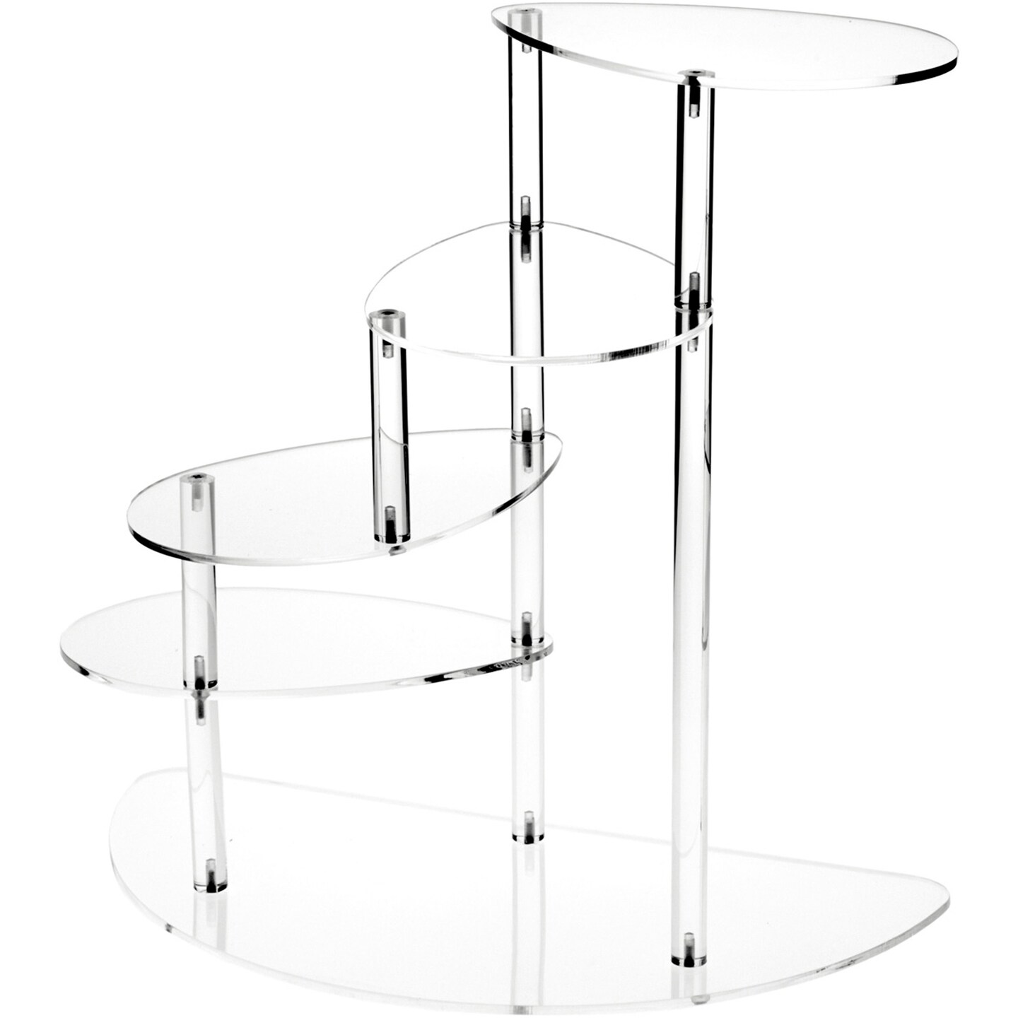 Plymor Clear Acrylic 4-Shelf Spiral Display Riser