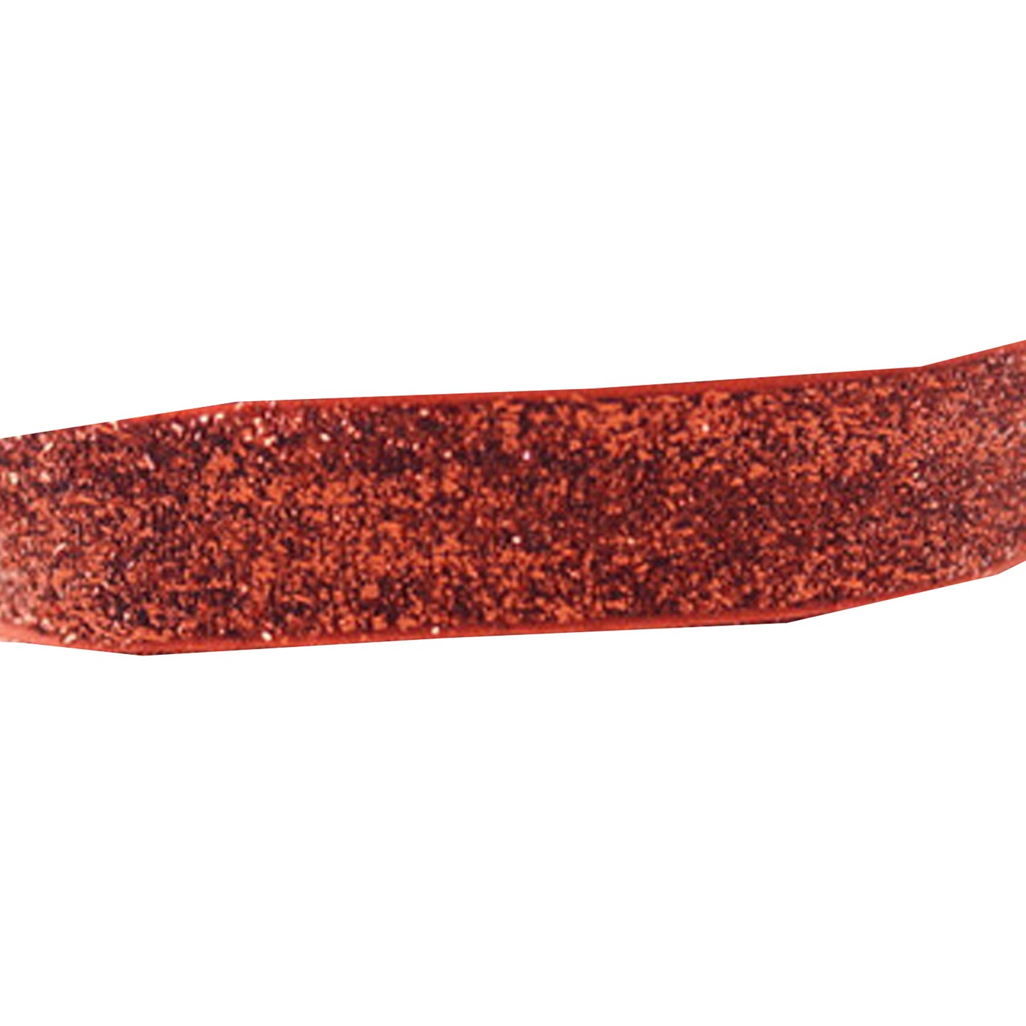 5/8&#x22; x 20 Yards Fold Over Elastic Stretch Red Glitter Trim