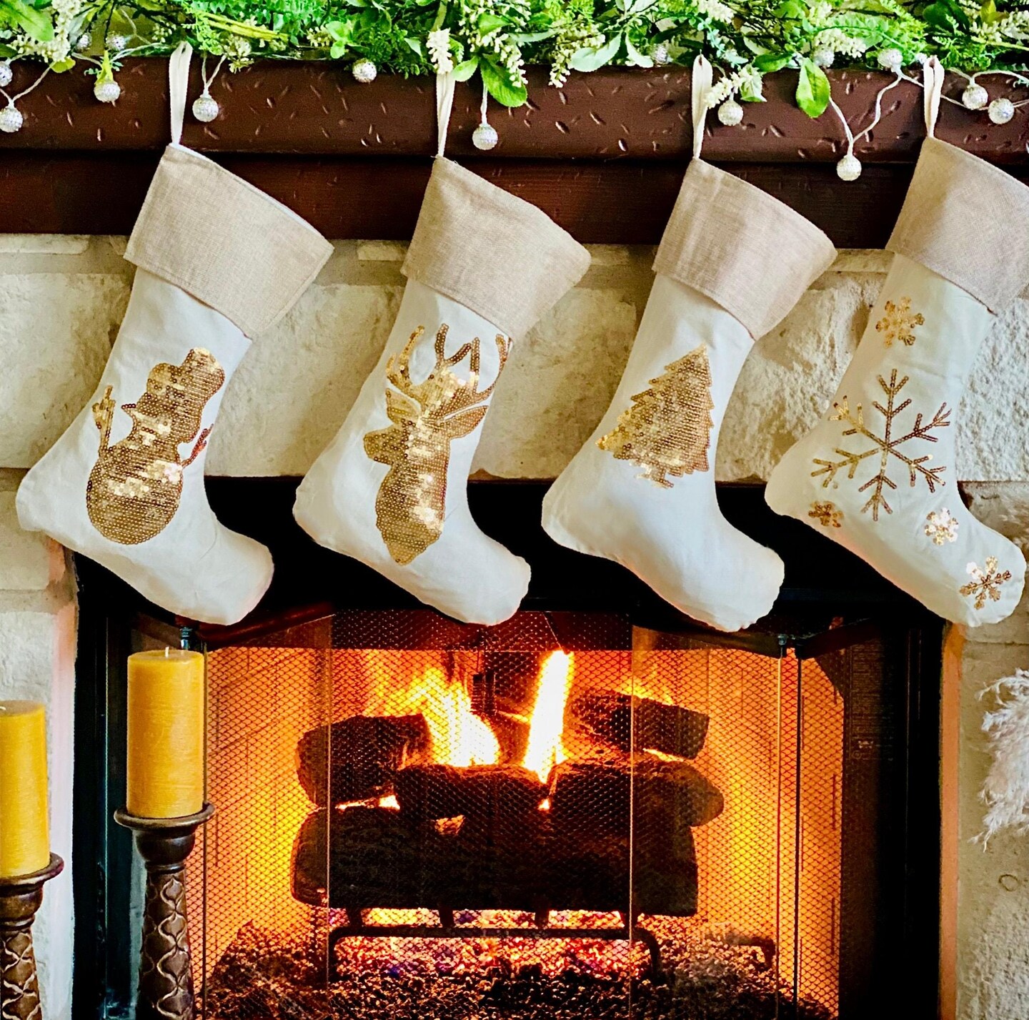 Personalized Christmas Stockings, Embroidered, Sequin, Gold, Personalized  gifts, Snowman, Christmas tree, Reindeer, Farmhouse, Gifts, Gift |  MakerPlace by Michaels, image size:1080x1070