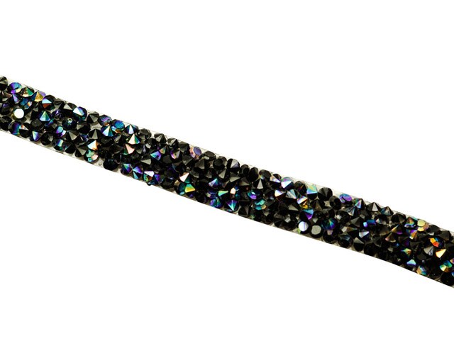 1/4&#x22; x 5 Yards Royal Blue Iron-On Rhinestone Seam Trim