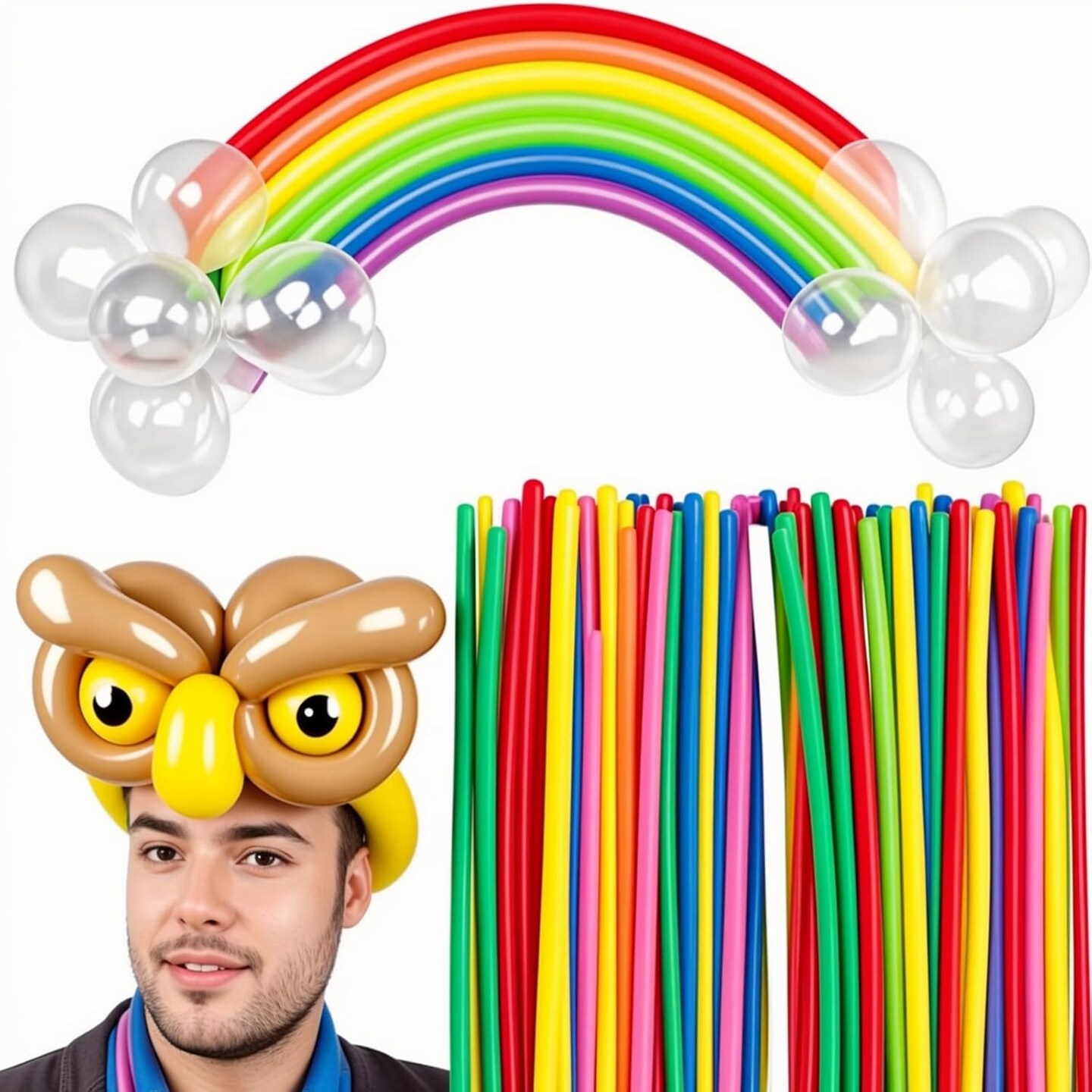 400 PCS 260 Long Balloons, Assorted Color