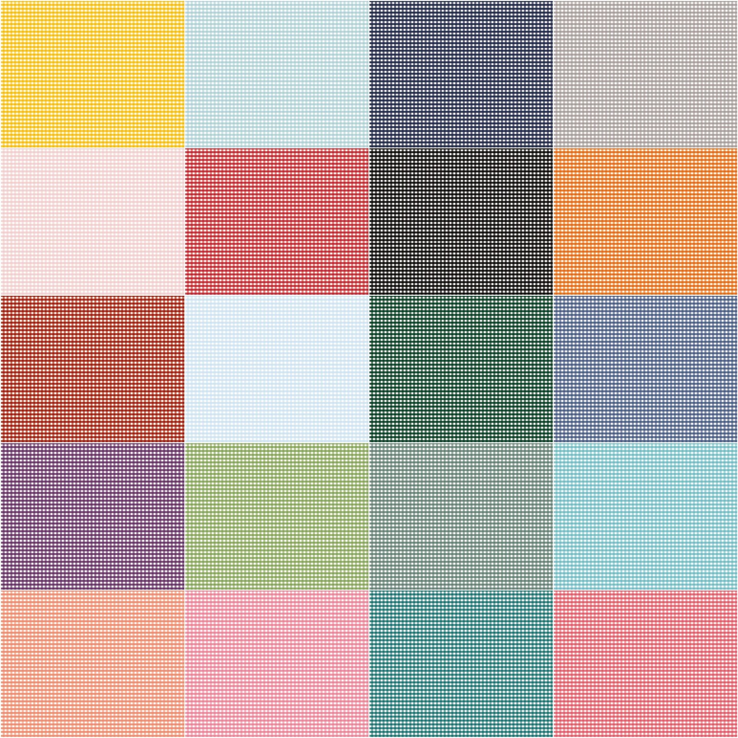1/8&#x22; Gingham Fat Quarter Bundle by Riley Blake Designs for Riley Blake (FQ-440-20)