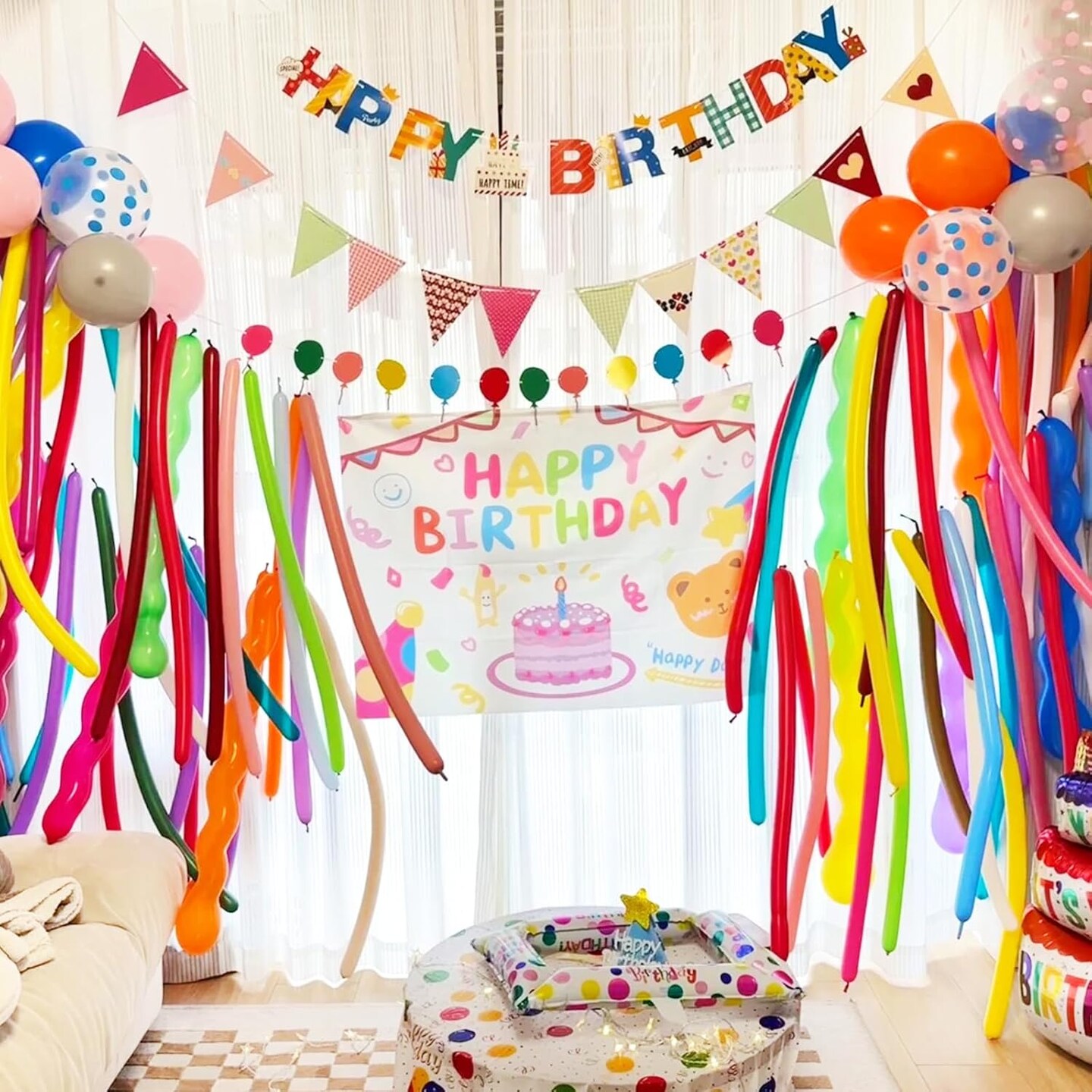 400 PCS 260 Long Balloons, Assorted Color