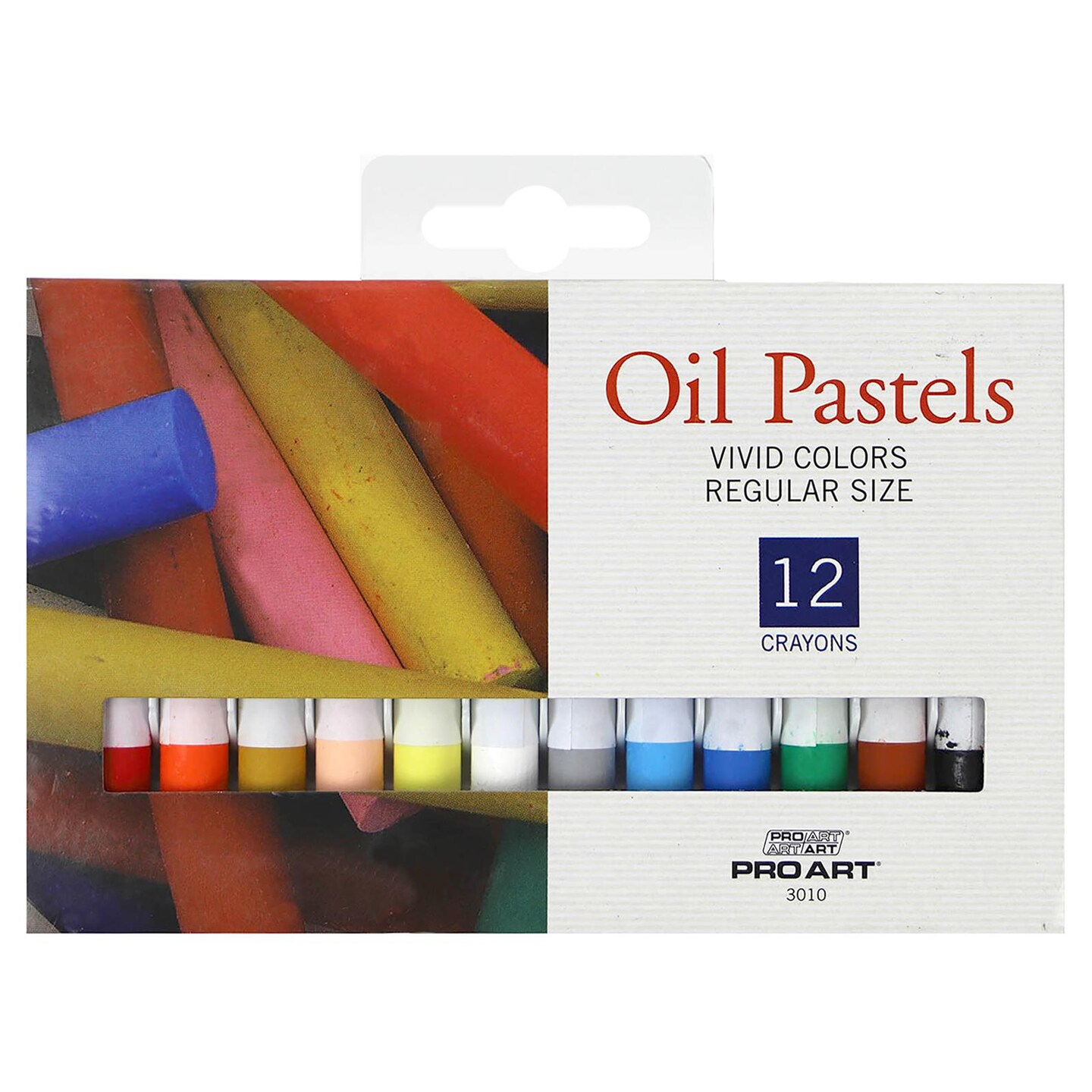 Pro Art Oil Pastels Regular Vivid Color 12pc, Soft & Oil Pastels for Artists, Artist Crayons for Drawing & Sketching, Pastel Art Supplies for Adults