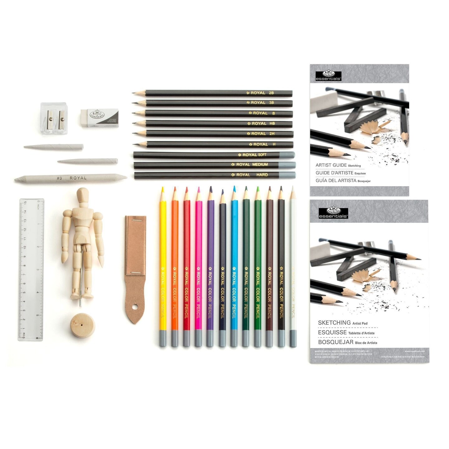 RSET-DS3000 | Essentials&#x2122; 32pc Sketching &#x26; Drawing Travel Art Set