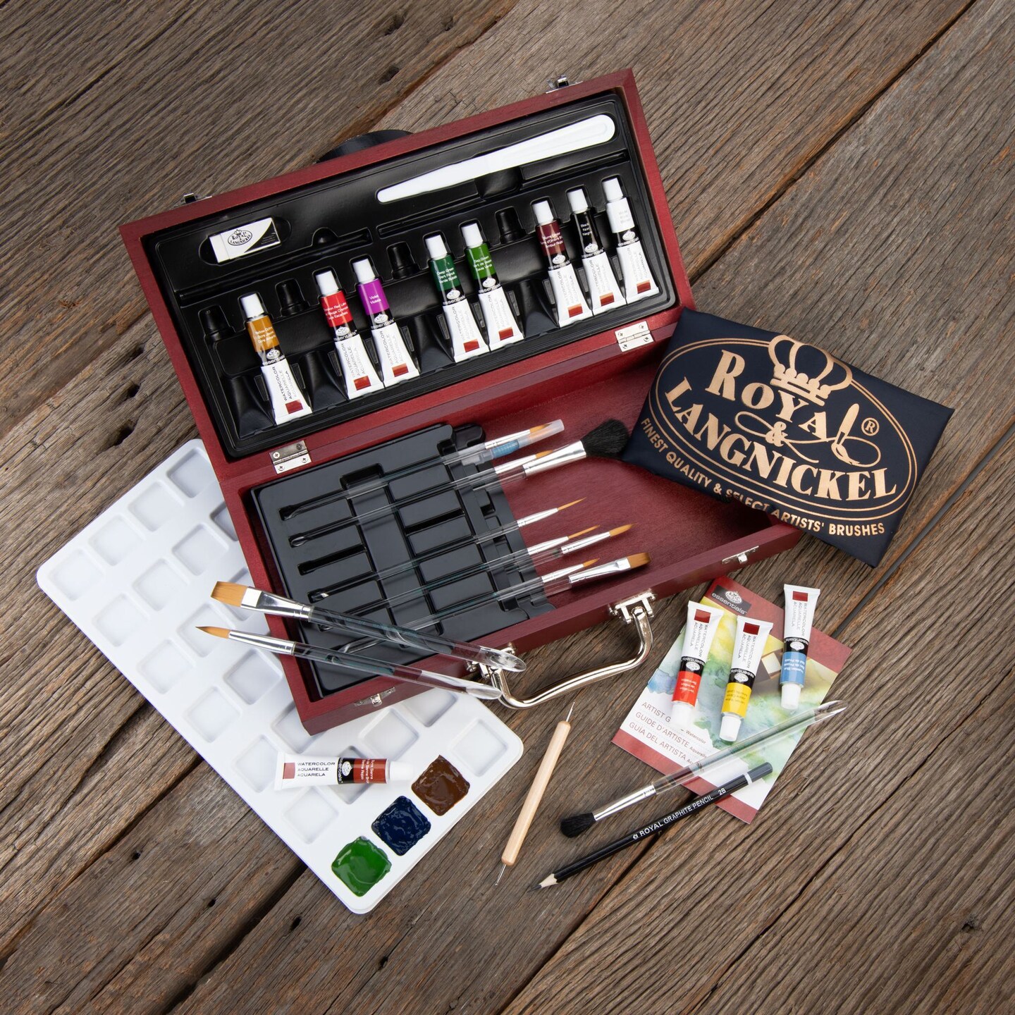 RSET-WAT2000 | Essentials™ 32pc Watercolor Painting Travel Art Set