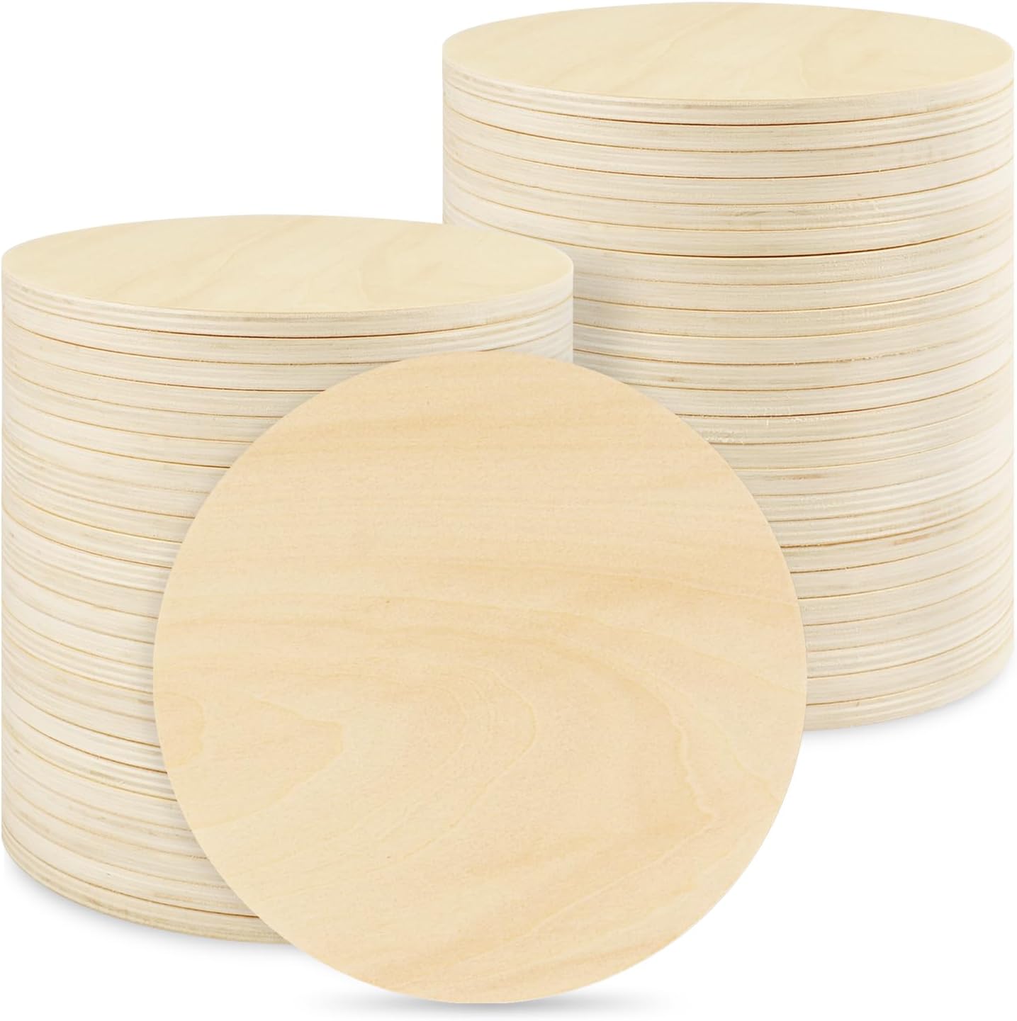 50 PCS 4 Inch Unfinished Wood Circles