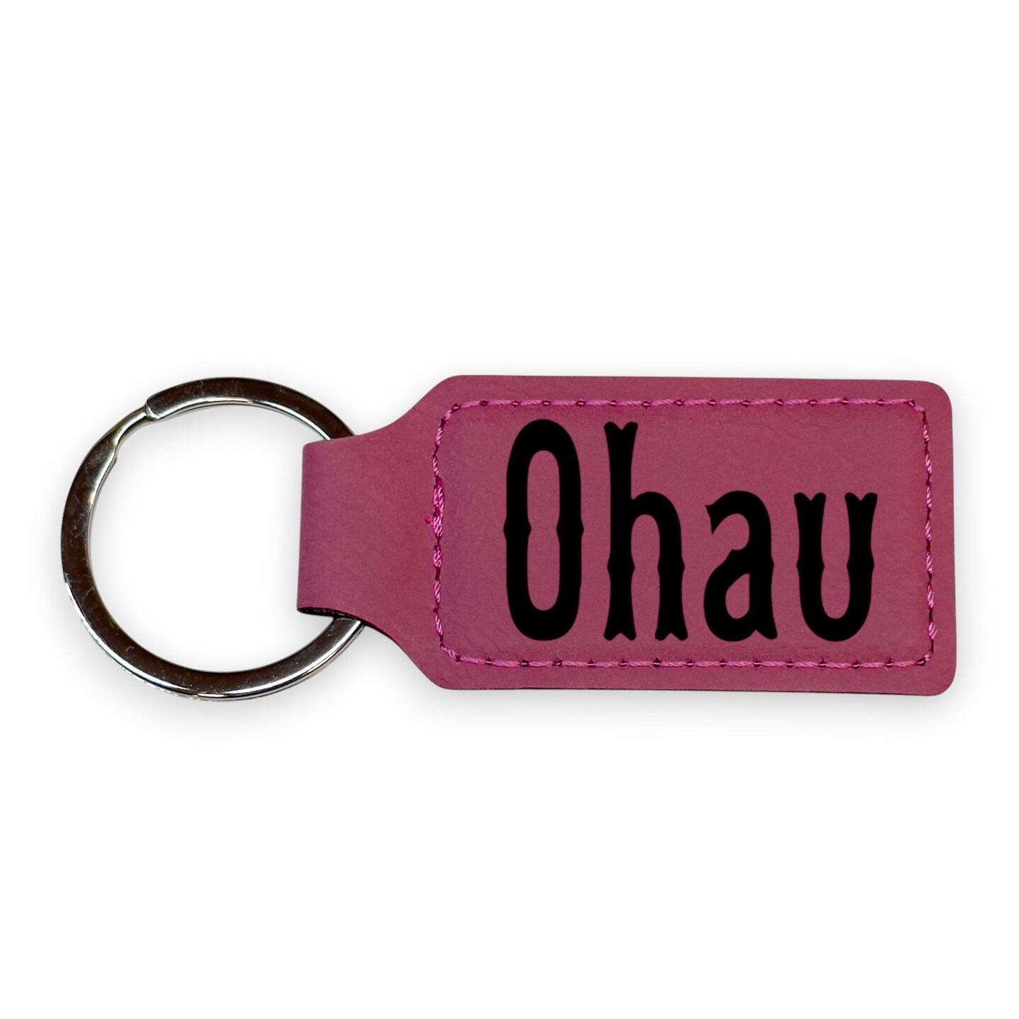 Keychain - Rectangle - Oahu - Leather