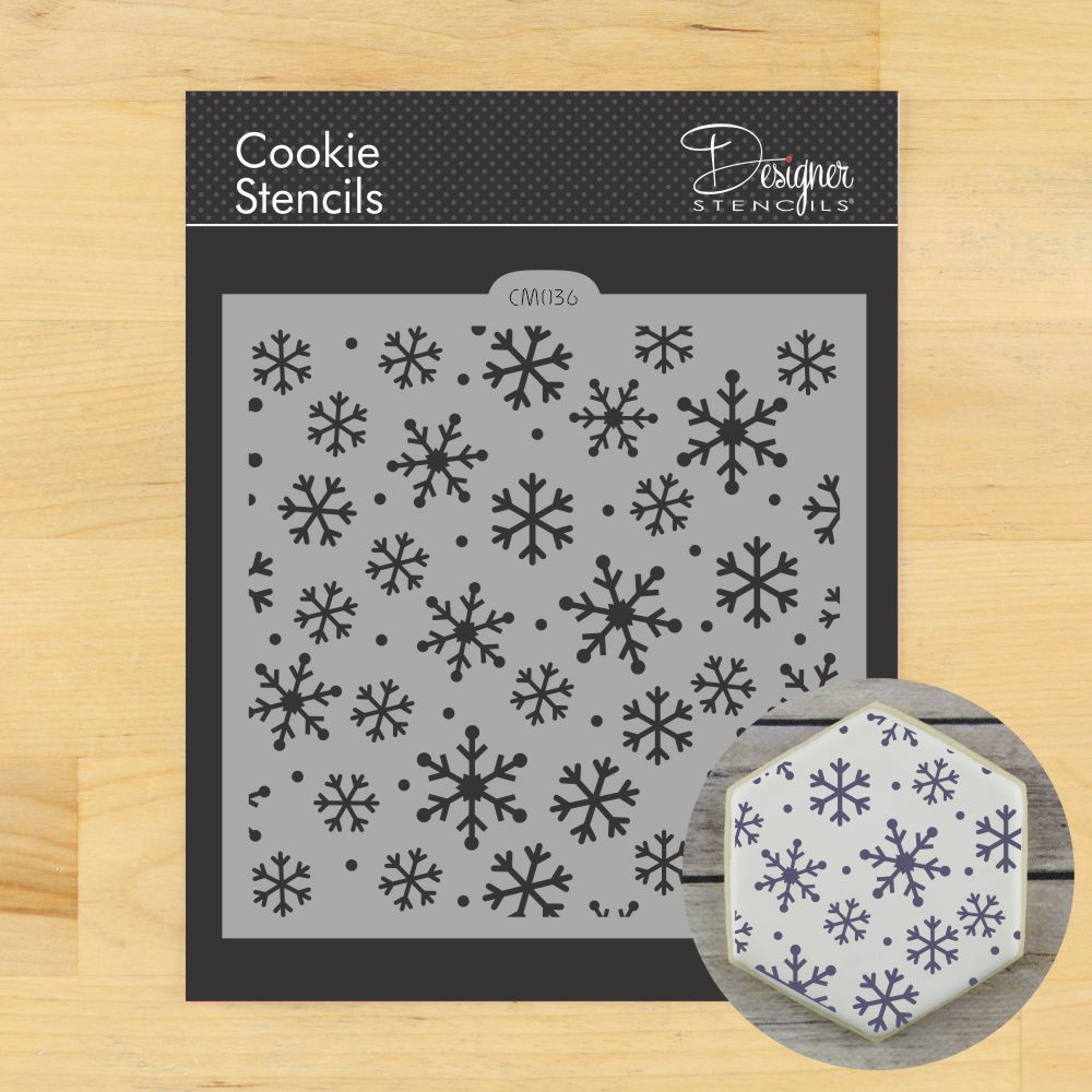 Snowflakes Cookie & Craft Stencil | CM036 by Designer Stencils |