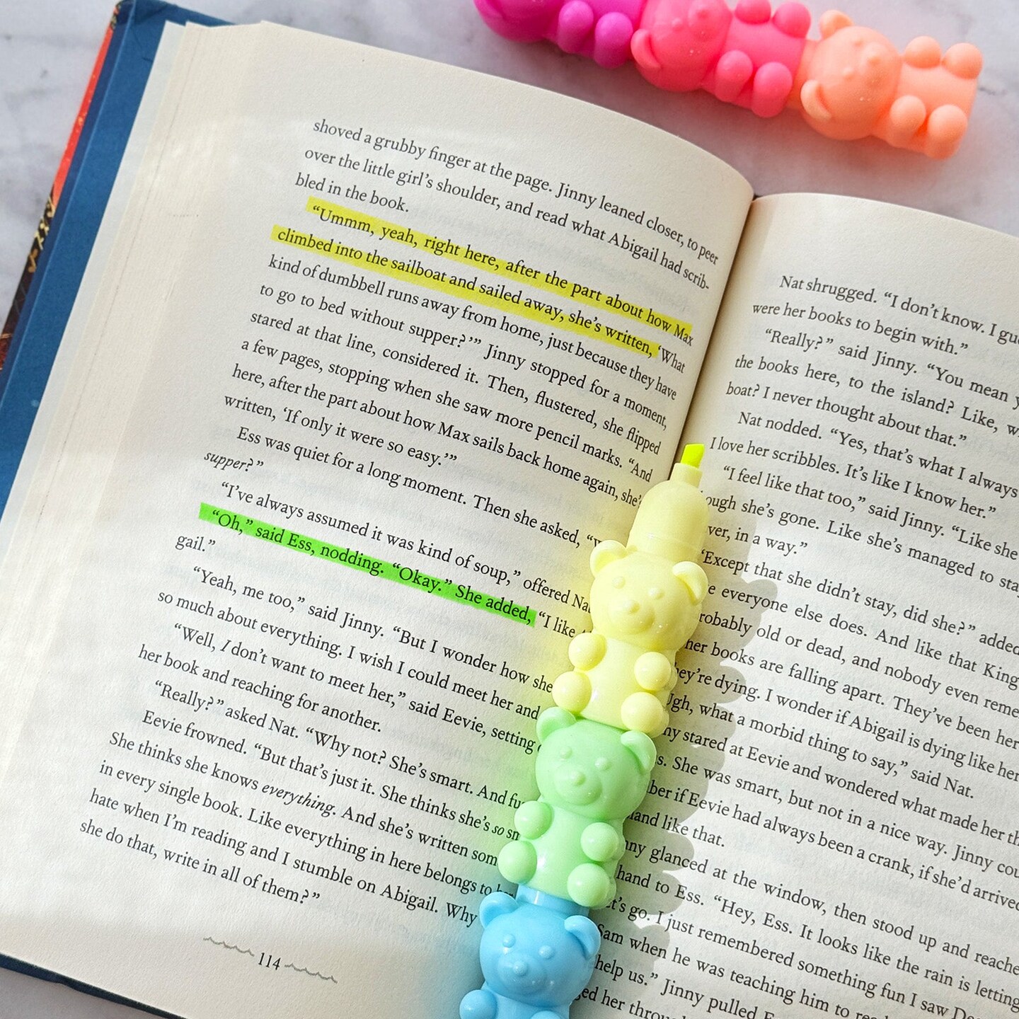 Wrapables Mini Stackable Highlighters, Cute Multi-color Markers, Teddy Bears