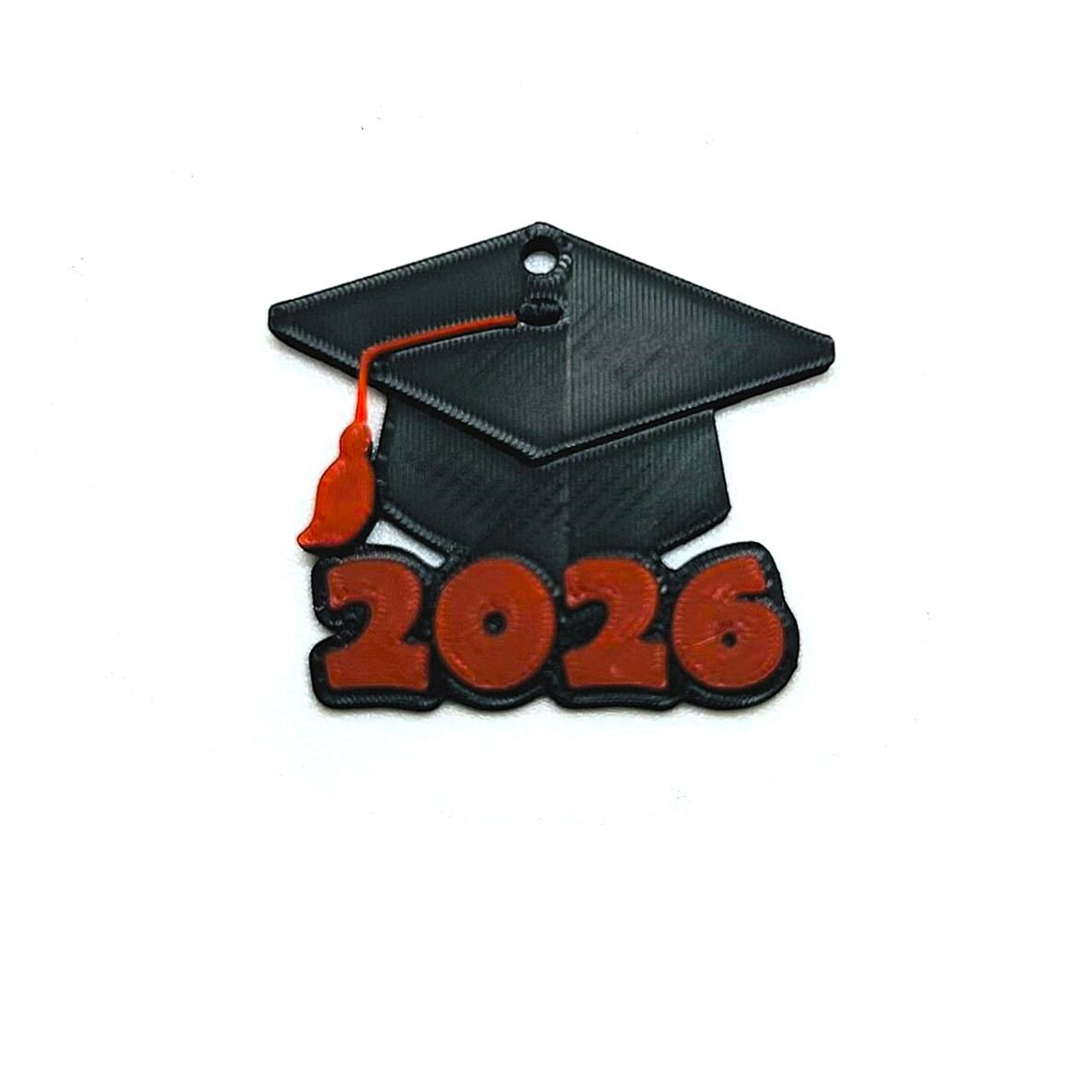 Graduation Cap Chsrms Red and Black 2026 Graduation Cap Charms, 28x25mm, Count: 20 Pieces ...