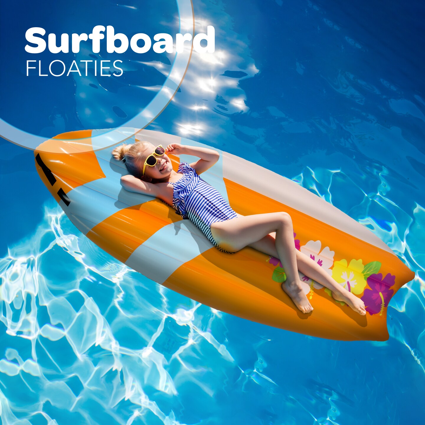 4E’s Novelty 5.5Ft Inflatable SurfBoard - Pool Floats for Adults & Kids