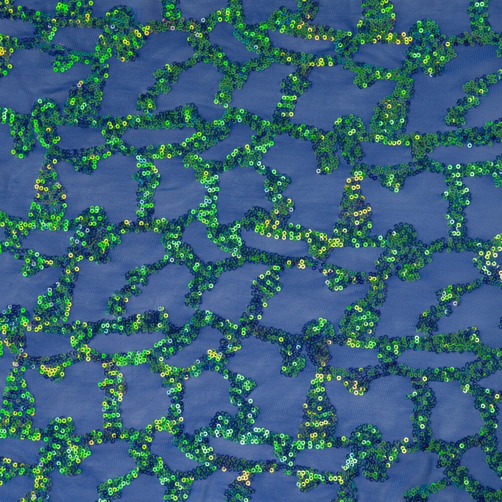 1 Yard Toni Stretch Mesh Sequin Fabric 2-Way Stretch Polyester Blend 56 Width