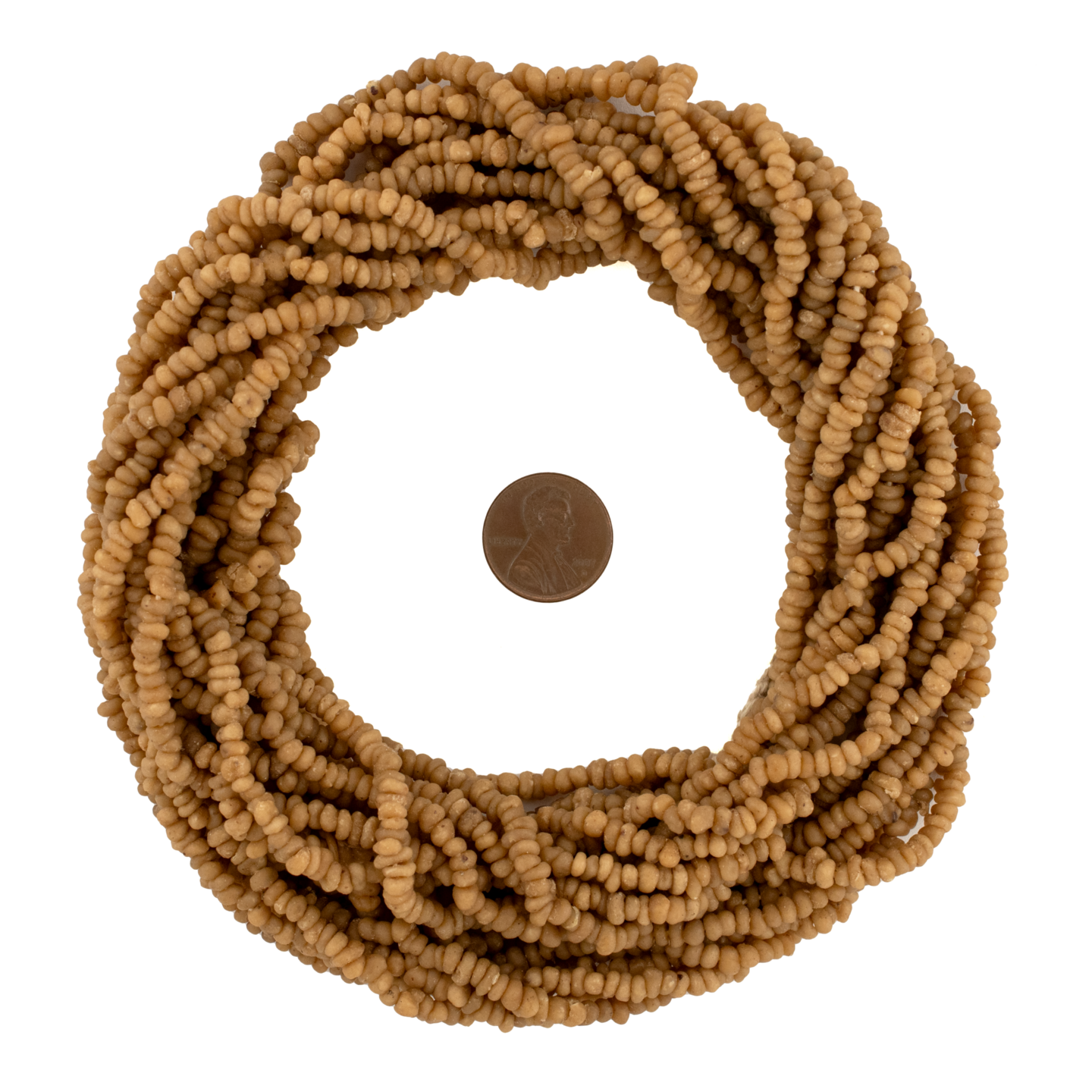 The Bead Chest Myrrh Beads 4mm Mali African Brown Seed Wood 38 Inch Strand Handmade