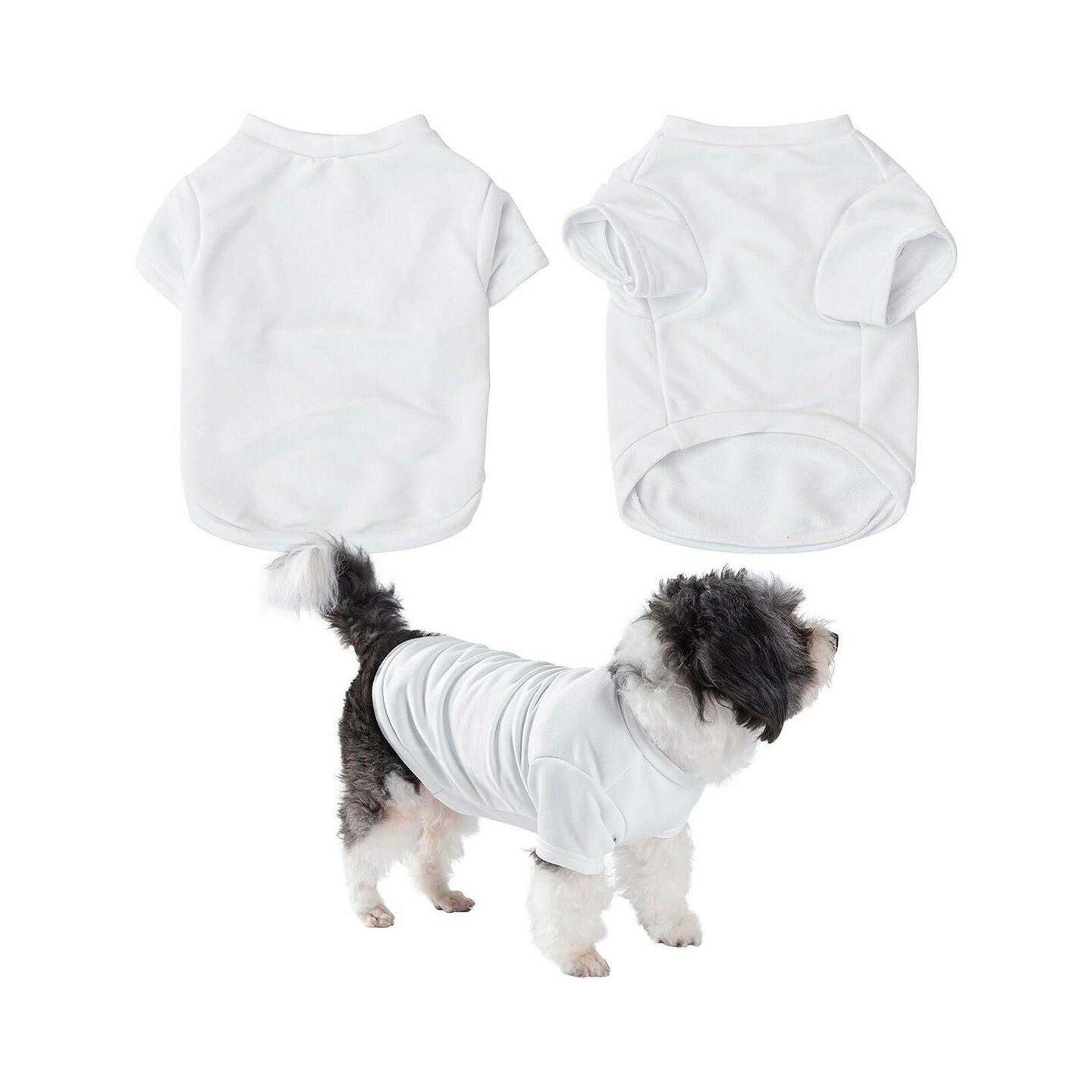 Craft Express 2 Pack Medium Sublimation Pet T-Shirt &#x2013; White Polyester